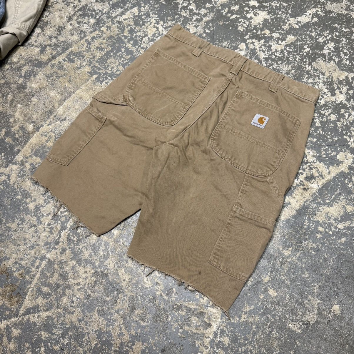 Carhartt Vintage Carhartt Tan/Brown B324 DKH Carpenter Workwear Short Size US 33 - 2 Thumbnail