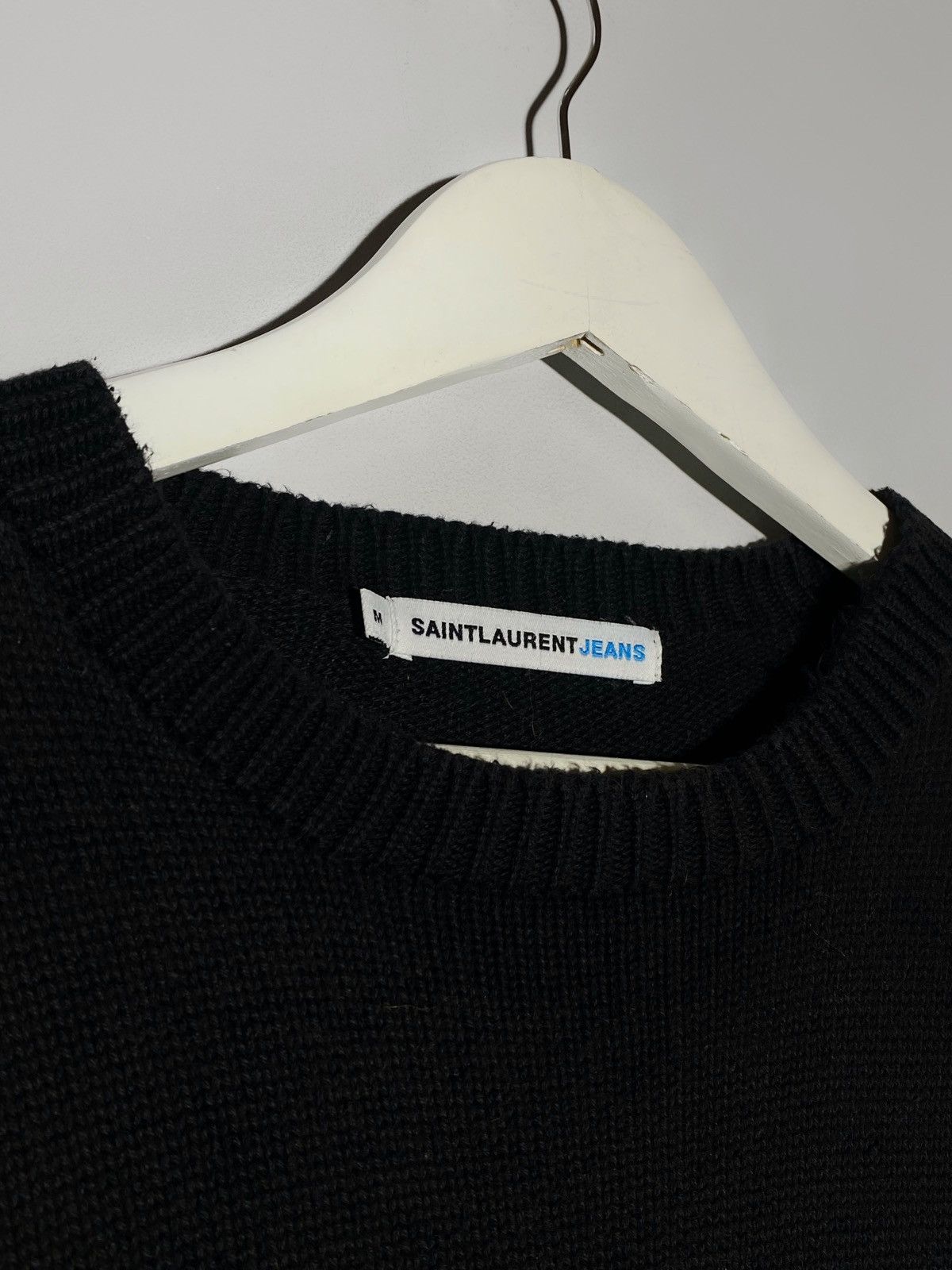 Saint Laurent Paris Saint Laurent Jeans YSL Men’s Cotton Black Sweater Size US M / EU 48-50 / 2 - 5 Thumbnail