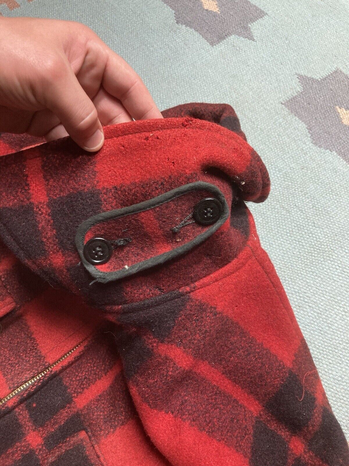 JCPenney × Vintage VTG 40s wool mackinaw jacket sportclad buffalo plaid coat L Size US L / EU 52-54 / 3 - 6 Thumbnail