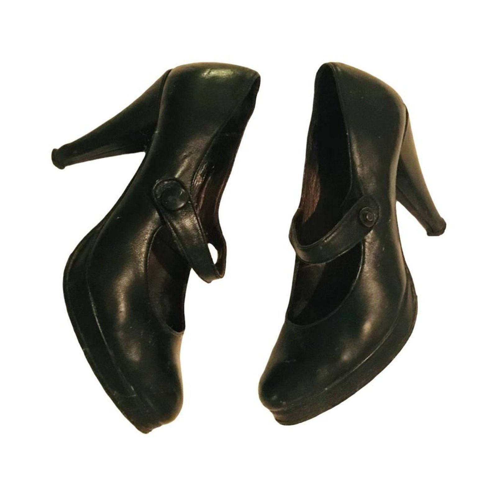 The Unbranded Brand Lavorazione Artigianale Women`s High Heels Shoes Leather 37 Size US 6.5 / IT 36.5 - 3 Thumbnail