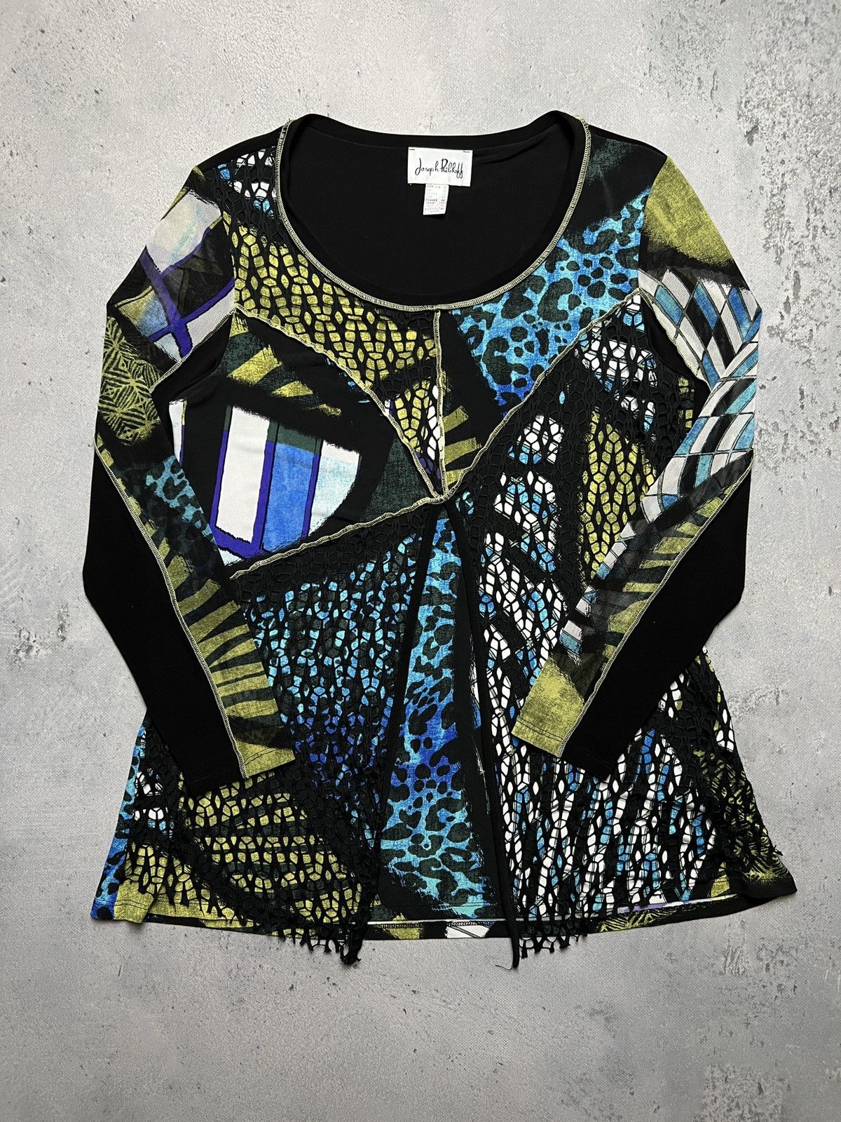 Joseph Ribkoff Joseph Ribkoff Colour-Blocked Tunic In Multicolour Vintage Size XL / US 12-14 / IT 48-50 - 1 Thumbnail