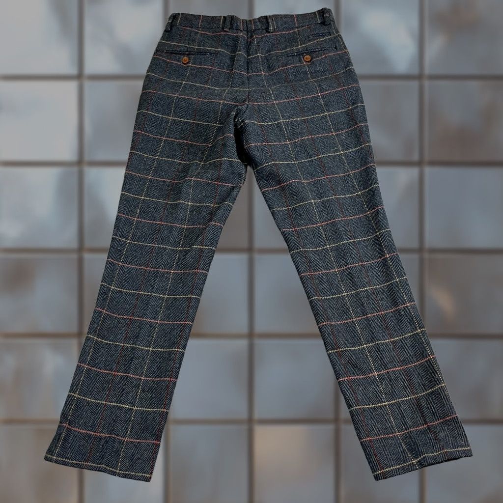 Vintage Marc Darcy Mens Wool Dress Trousers Pants Tapered 30 Grey Check Plaid Formal Size US 30 / EU 46 - 1 Thumbnail
