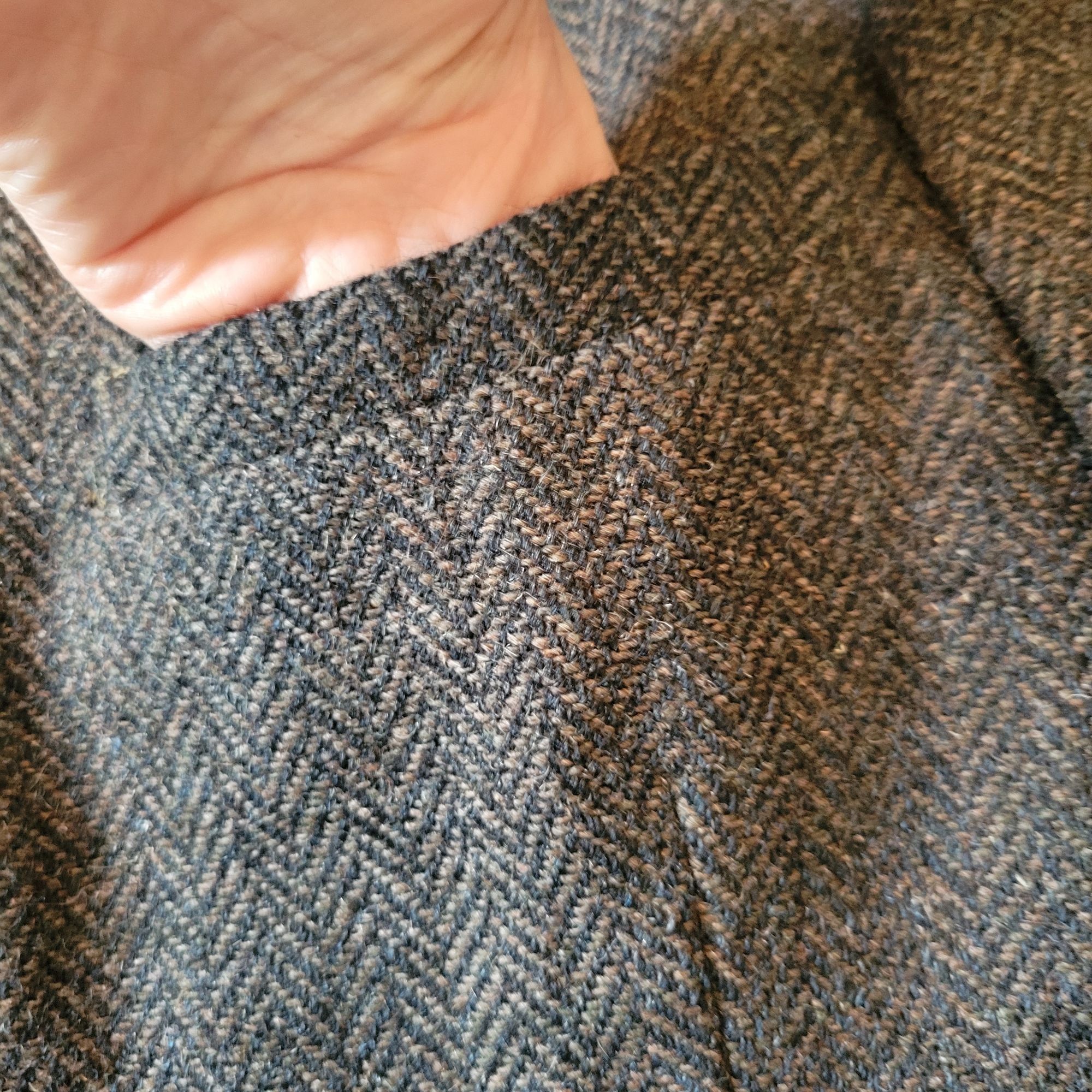 Harris Tweed Harris Tweed Handwoven Wool Blazer Jacket Sears Herringbone Size 44R - 10 Thumbnail
