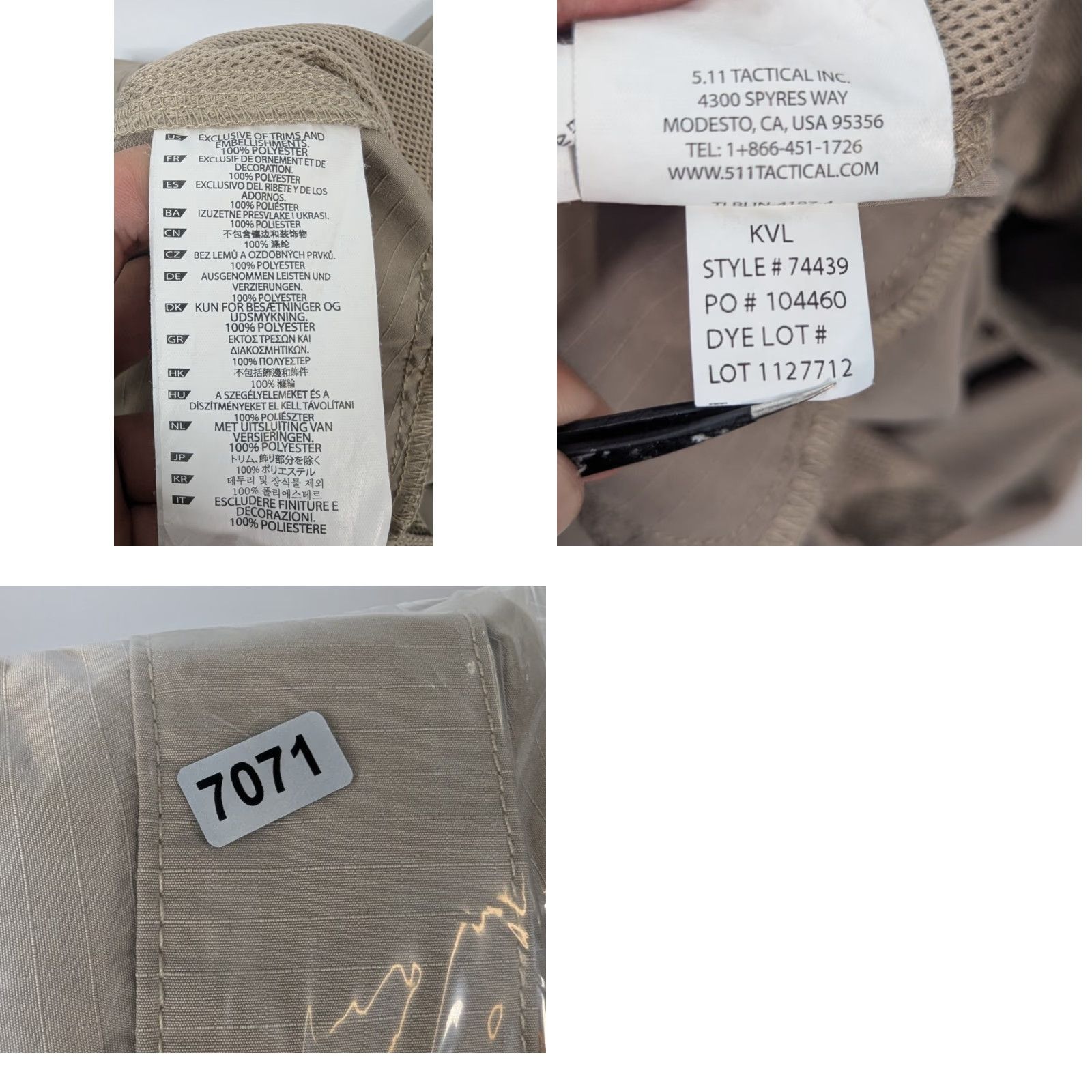 Vintage 5.11 Tactical Men Cargo Pant Beige 44x32 Fast Tac Style 74439 Pockets Cargo Pants Regular Men Size US 44 / EU 60 - 9 Thumbnail