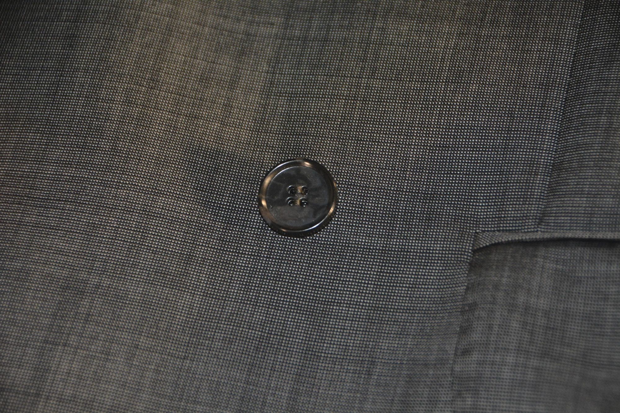 Other Vintage Men's Grey Micro-Check Double-Breasted Blazer Sport Coat Size 40R - 3 Thumbnail