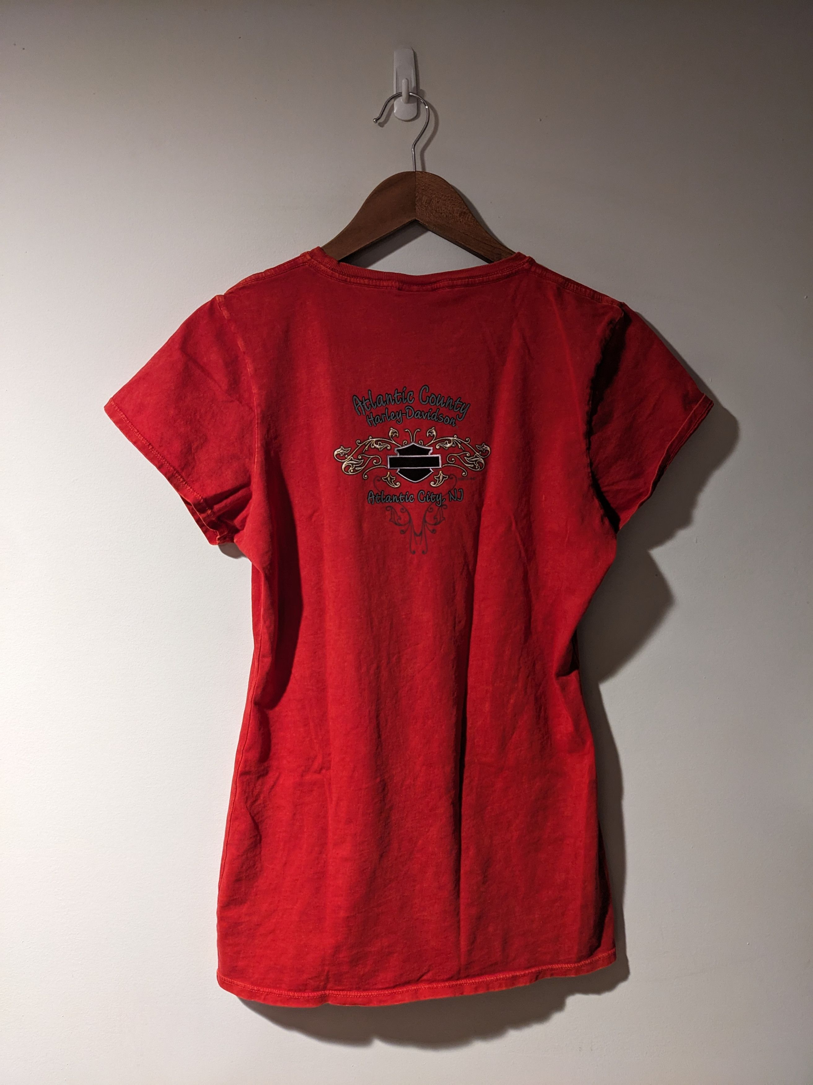Harley Davidson × Vintage Vintage 2014 Harley Davidson Motorcycle Womans T-Shirt Size M / US 6-8 / IT 42-44 - 5 Thumbnail