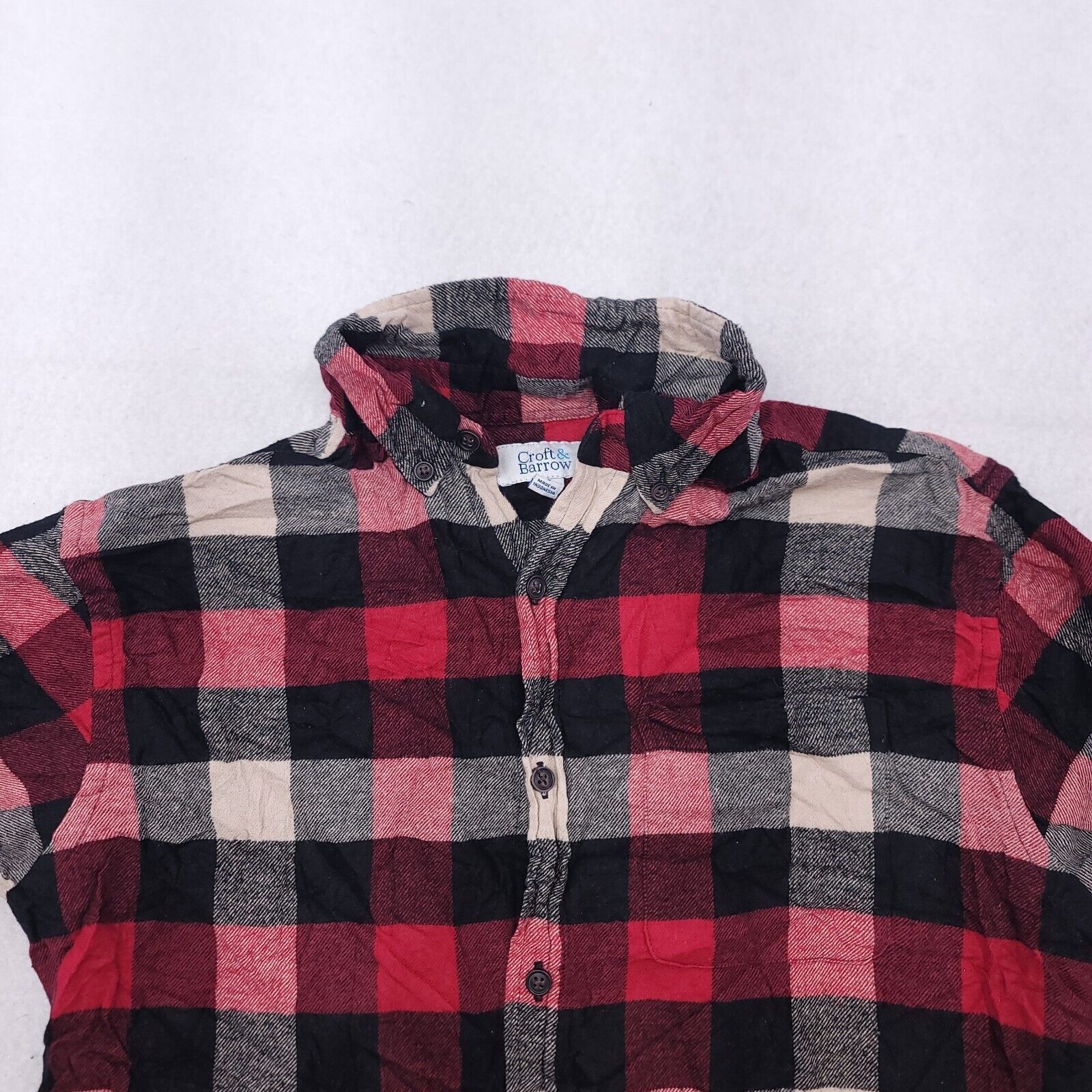 Croft & Barrow Croft & Barrow Gingham Flannel Shirt Mens Size S Red Black Size US S / EU 44-46 / 1 - 1 Thumbnail