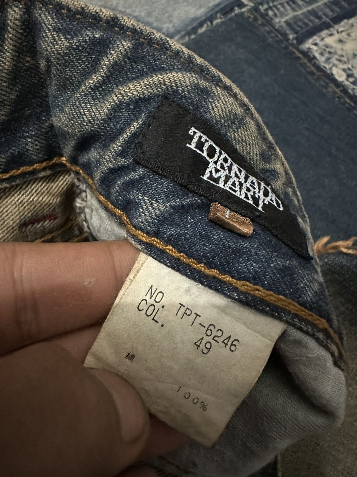 Tornado Mart Tornado Mart Distressed Denim Flared Frayed Jeans Size US 33 - 14 Thumbnail