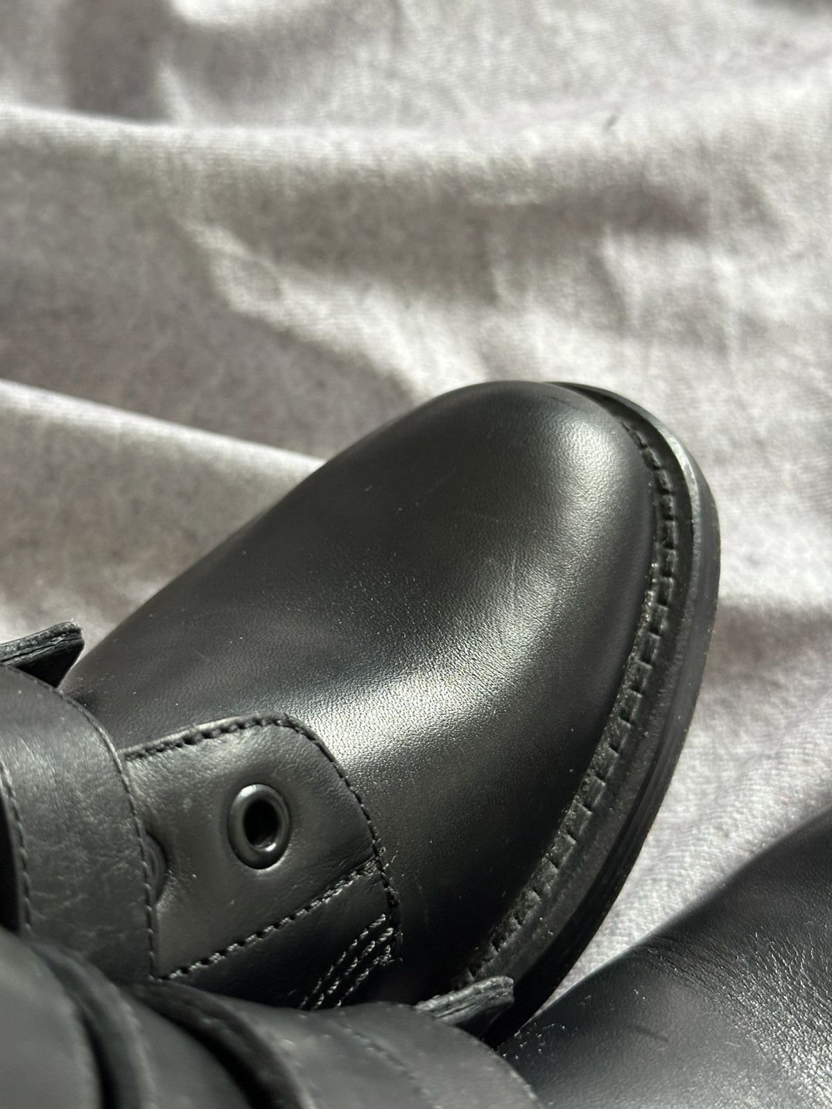 Saint Laurent Paris Saint Laurent Paris Studded Strap Rangers Boot Black Size US 6.5 / IT 36.5 - 9 Thumbnail