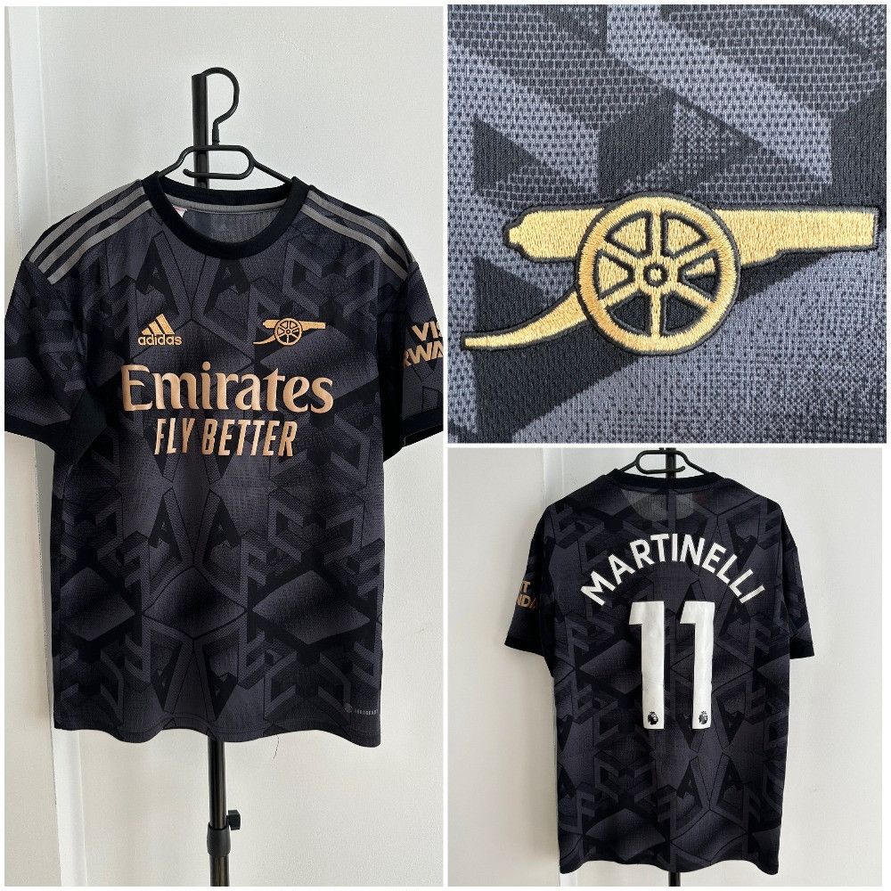 Adidas 2022 Adidas Arsenal Away 11 Martinelli Young jersey soccer Size US S / EU 44-46 / 1 - 1 Thumbnail