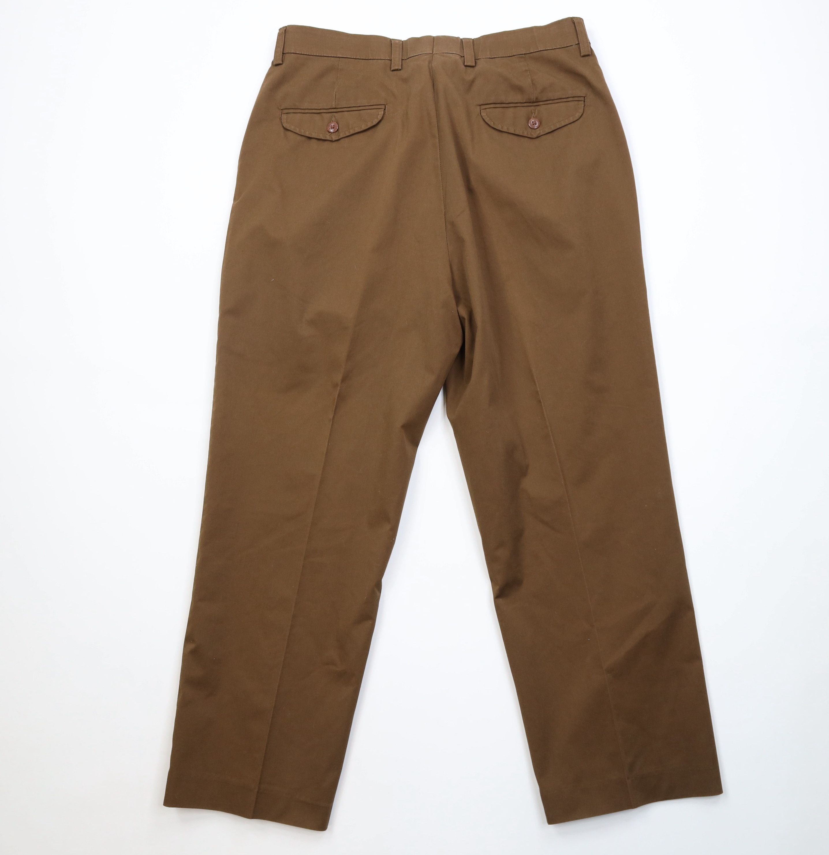 Orvis Vintage 90s Orvis Faded Wide Leg Chino Pants Trousers Brown Size US 34 / EU 50 - 9 Thumbnail