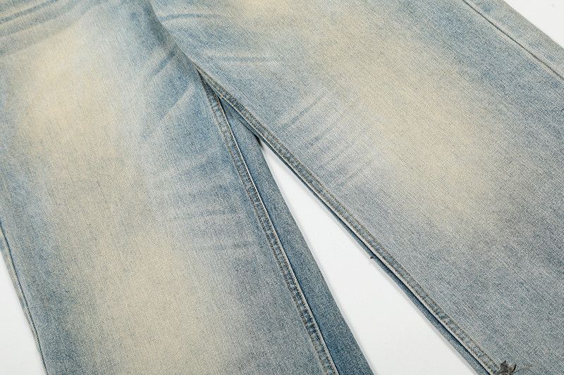 Vintage American retro washed distressed jeans for men Size US 32 / EU 48 - 4 Thumbnail