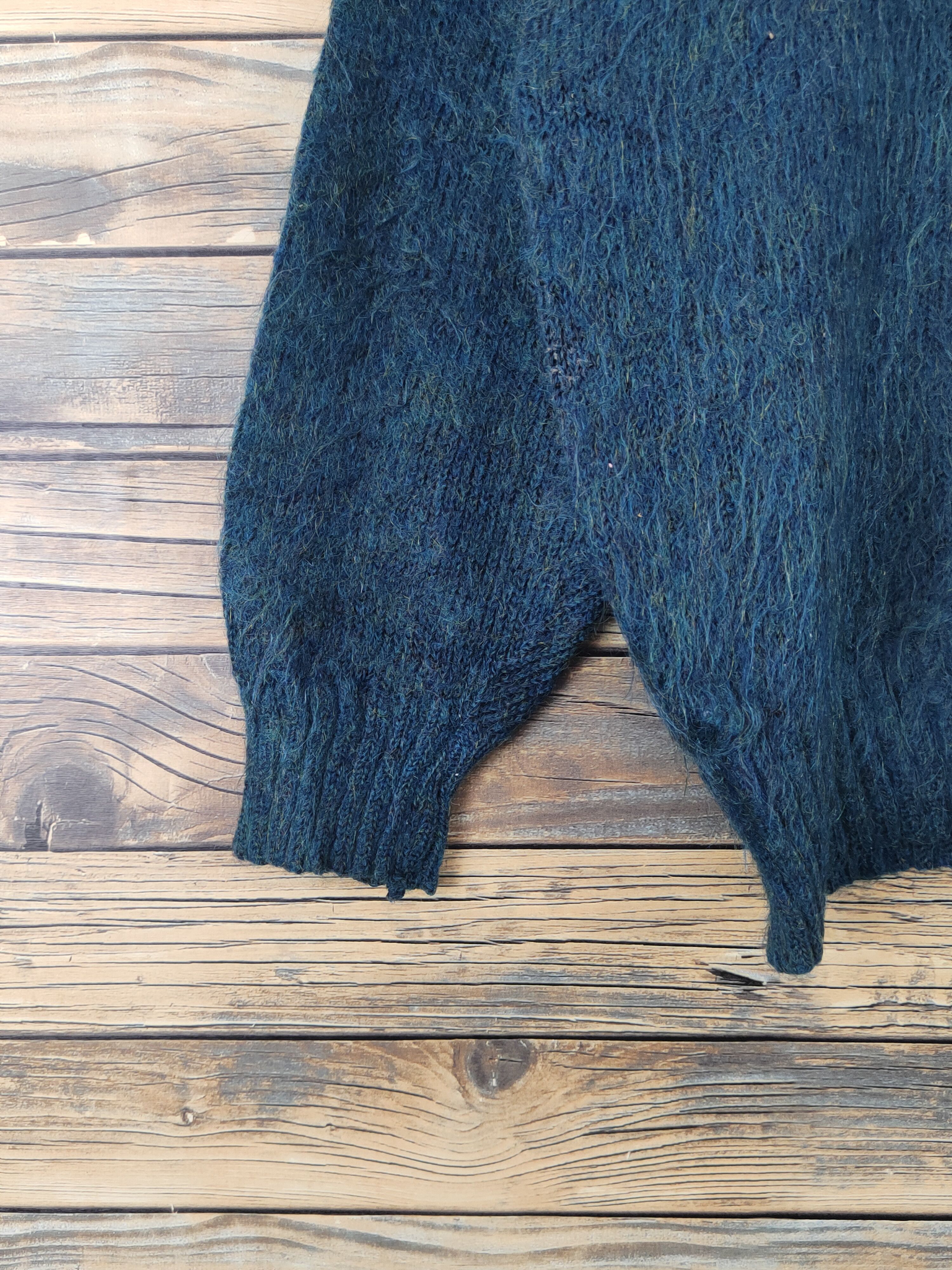 Vintage Gim Green Wool mohair vintage fur Knitwear Sweatshirt #W1828 Size US L / EU 52-54 / 3 - 4 Thumbnail