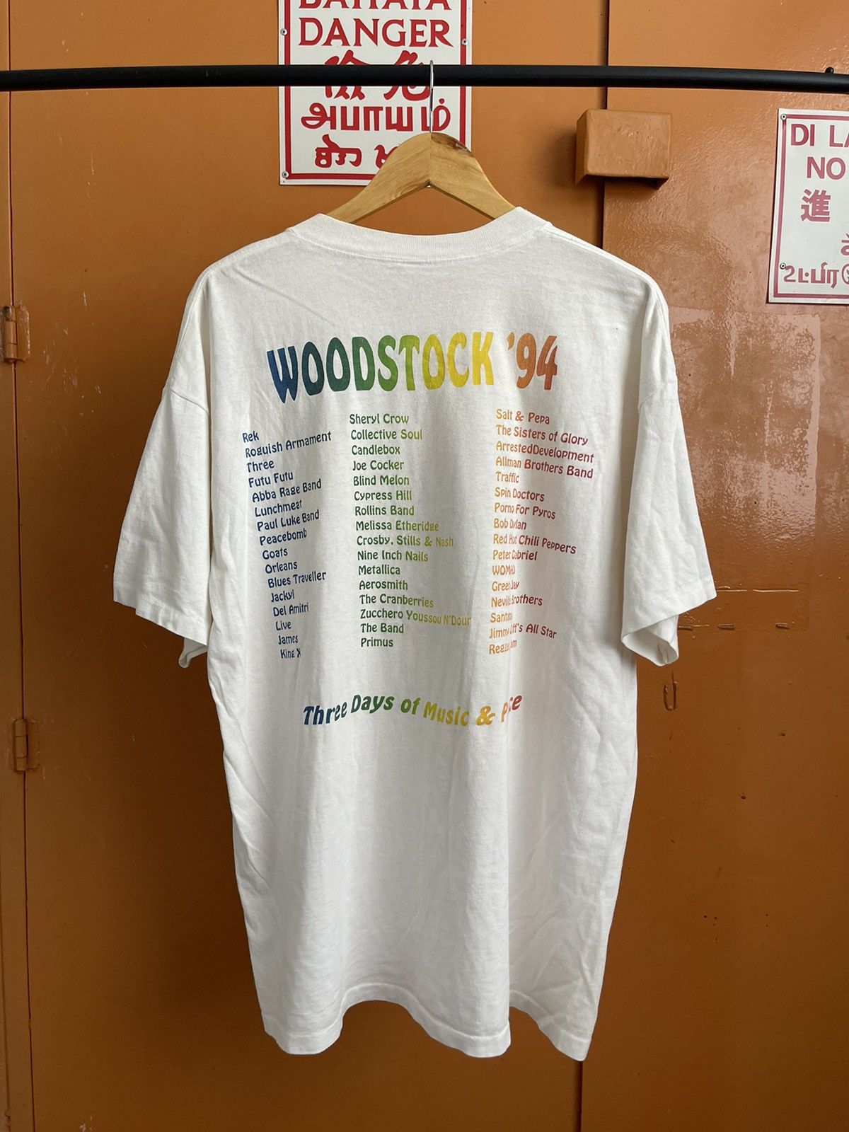 Band Tees × Vintage 1994 Woodstock Festival Concert Line Up T Shirt Size US XL / EU 56 / 4 - 1 Thumbnail