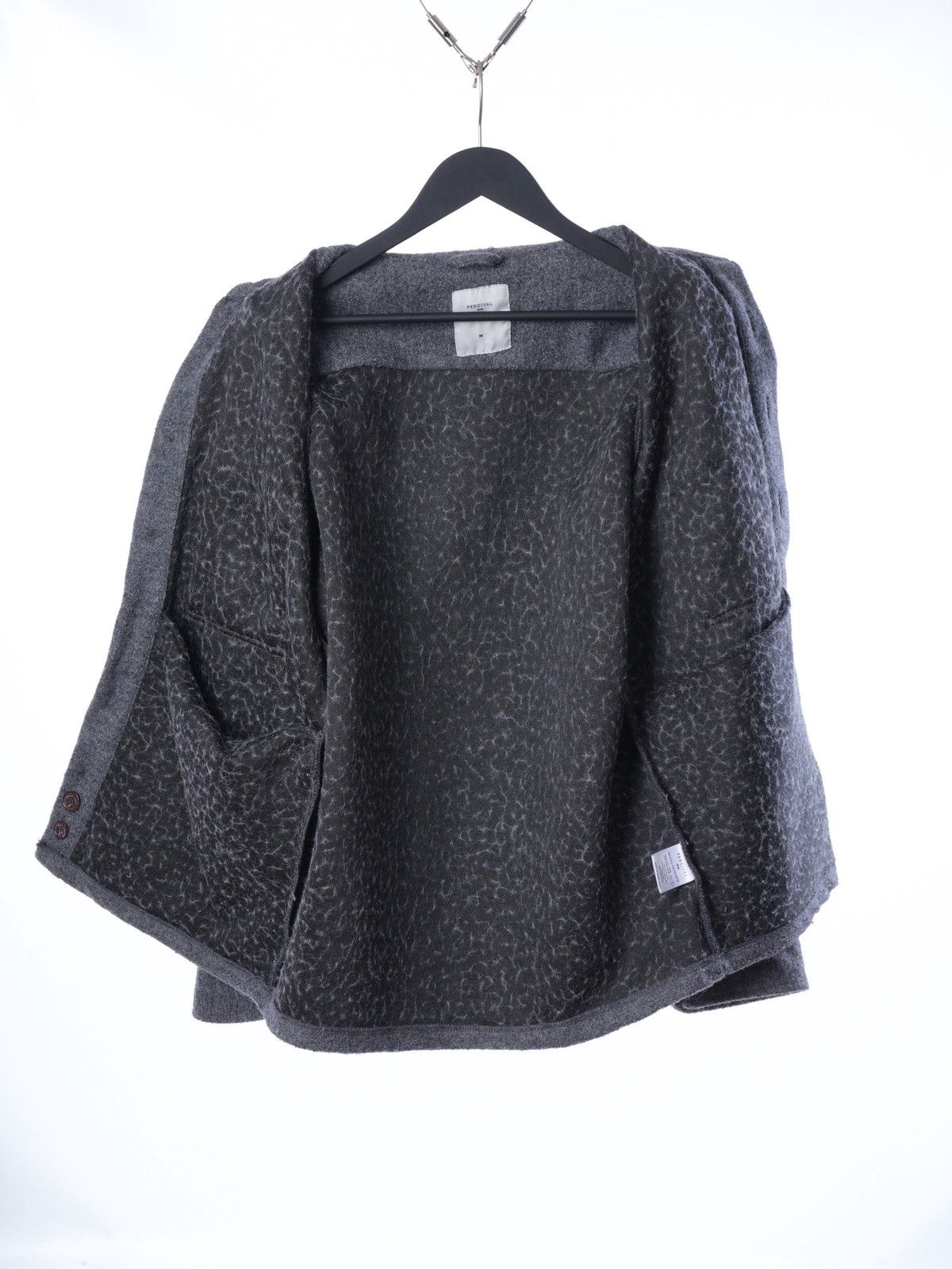 Percival Percival Wool Grey Overshirt Medium Size US M / EU 48-50 / 2 - 7 Thumbnail