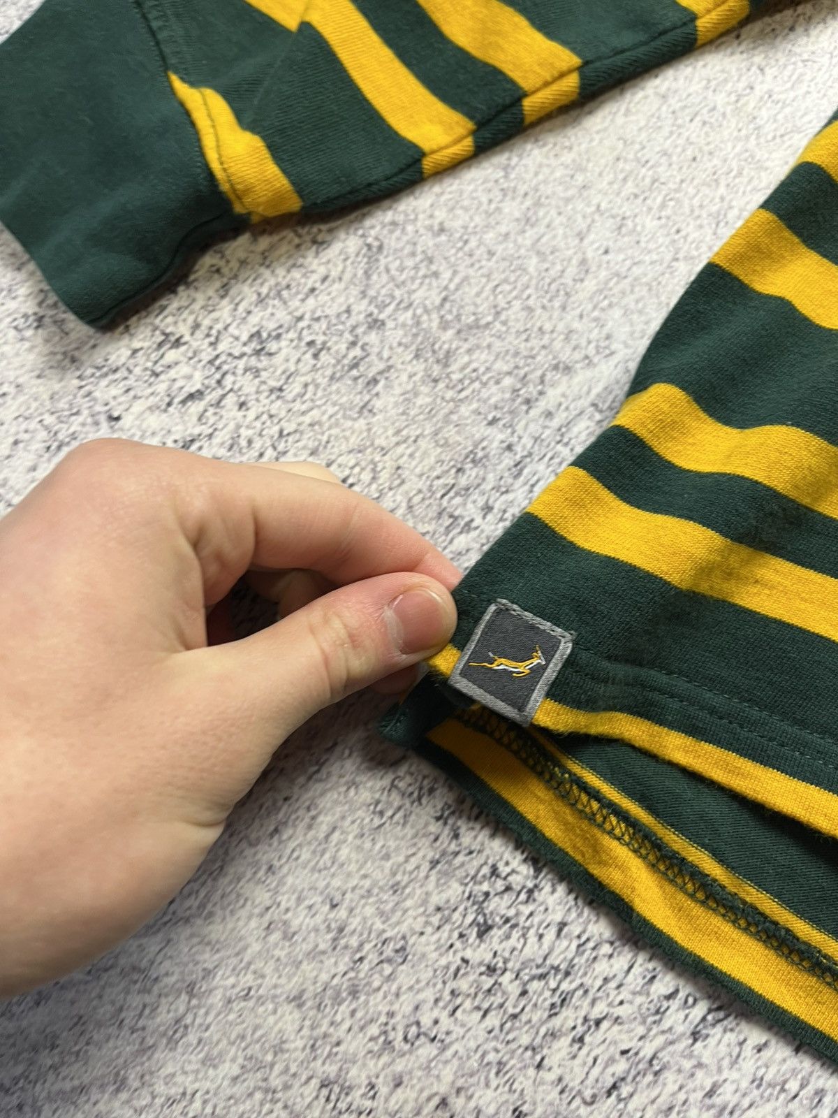 Asics South Africa Rugby Asics Jersey Cotton Long Sleeve Shirt Size US XXL / EU 58 / 5 - 12 Thumbnail