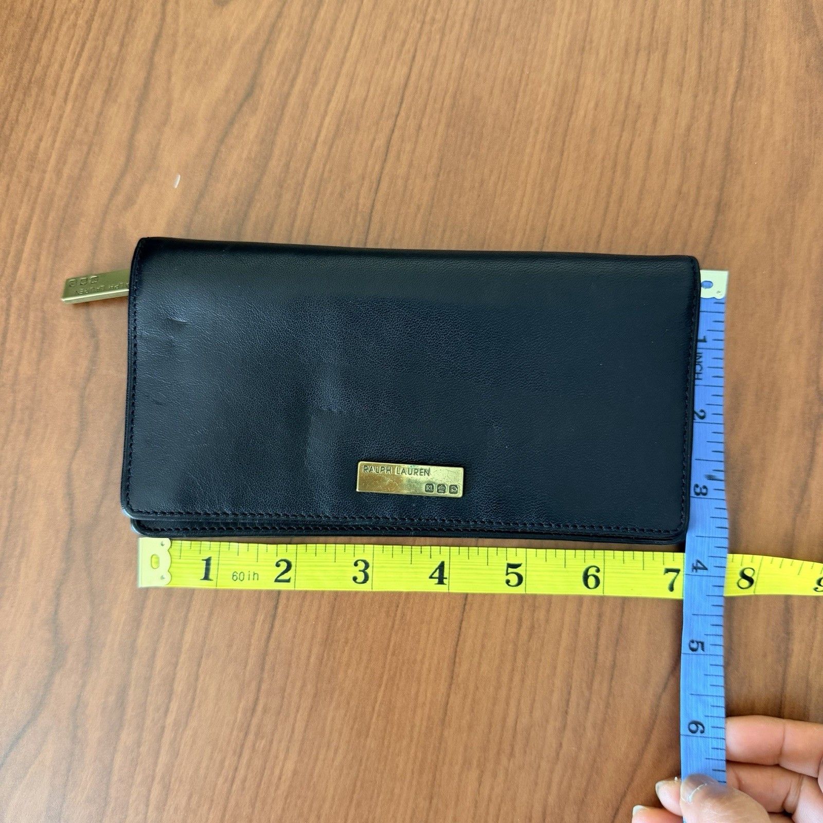 Ralph Lauren Vtg Ralph Lauren Black Leather Wallet Clutch Organizer Size ONE SIZE - 2 Thumbnail