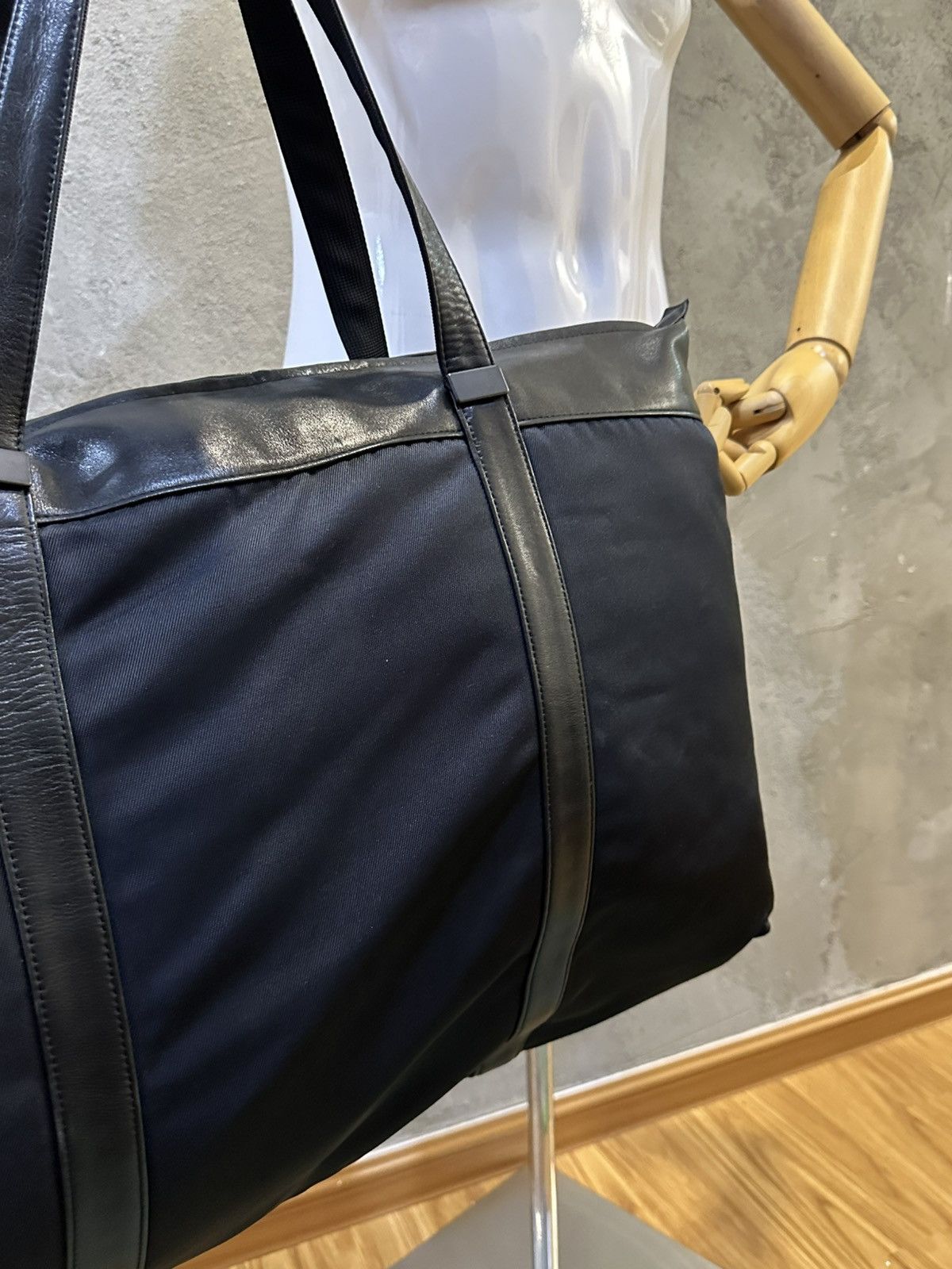 Issey Miyake Issey Miyake IM Studio Leather & Nylon Travel Bag (Big Size) Size ONE SIZE - 14 Thumbnail