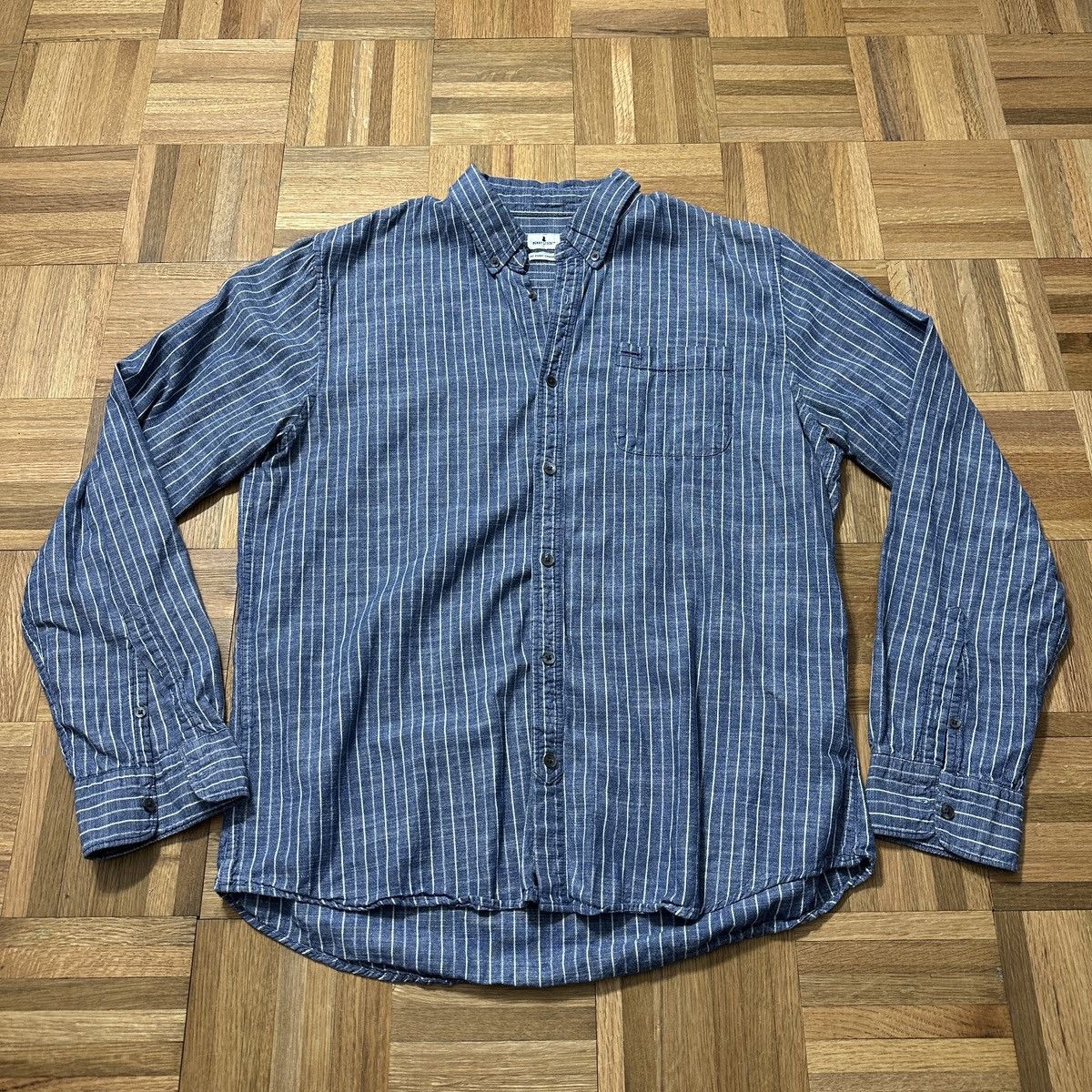 Other Penny Stock striped chambray shirt Size US L / EU 52-54 / 3 - 1 Thumbnail