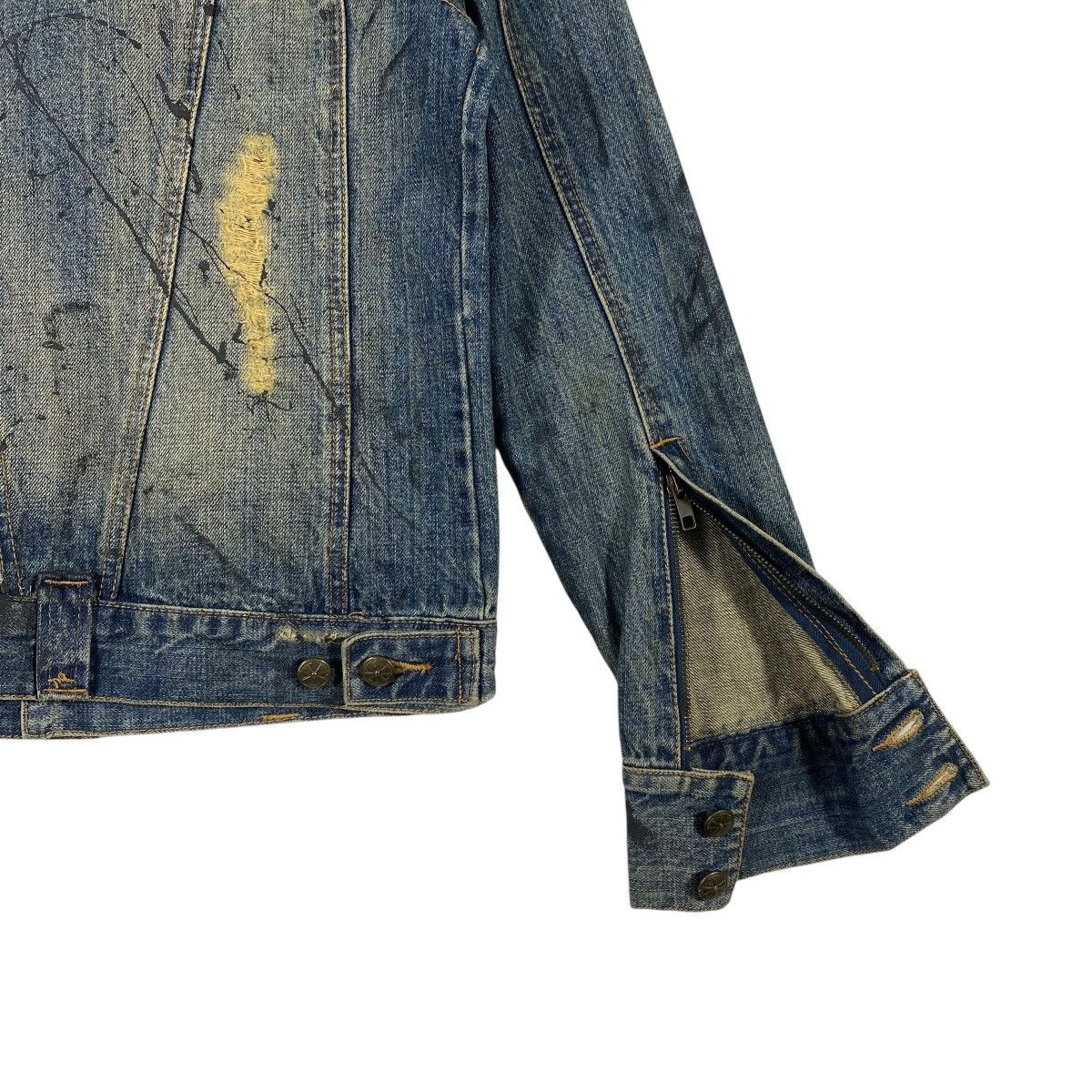Japanese Brand Vintage Midas Painted Distressed Denim Button Jacket Size S / US 4 / IT 40 - 14 Thumbnail