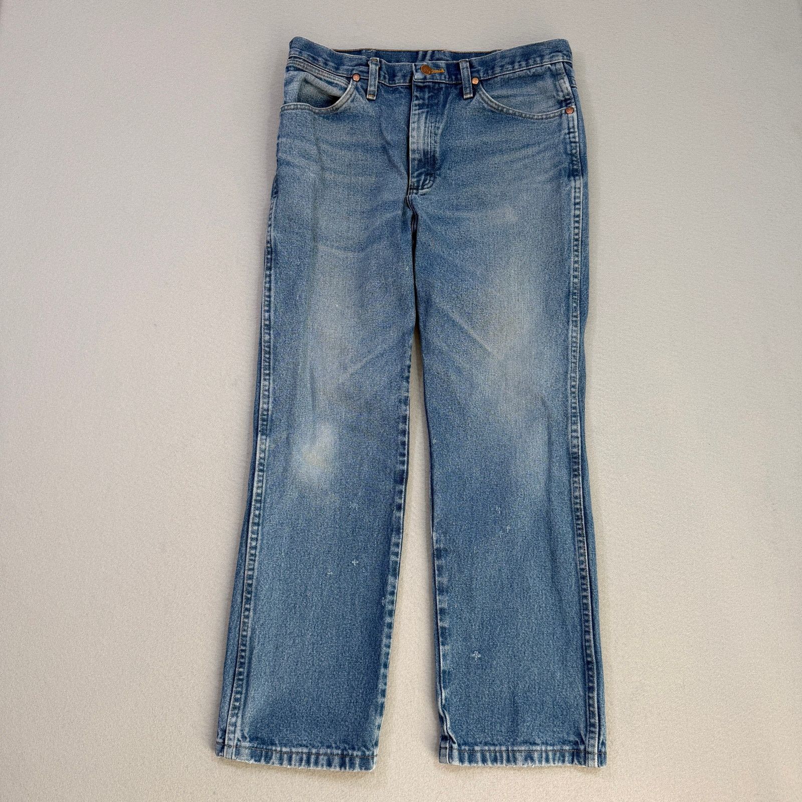 Wrangler Wrangler Slim Fit Cowboy Cut Jeans 33x30 Blue Faded 936PWD Size US 33 - 1 Thumbnail