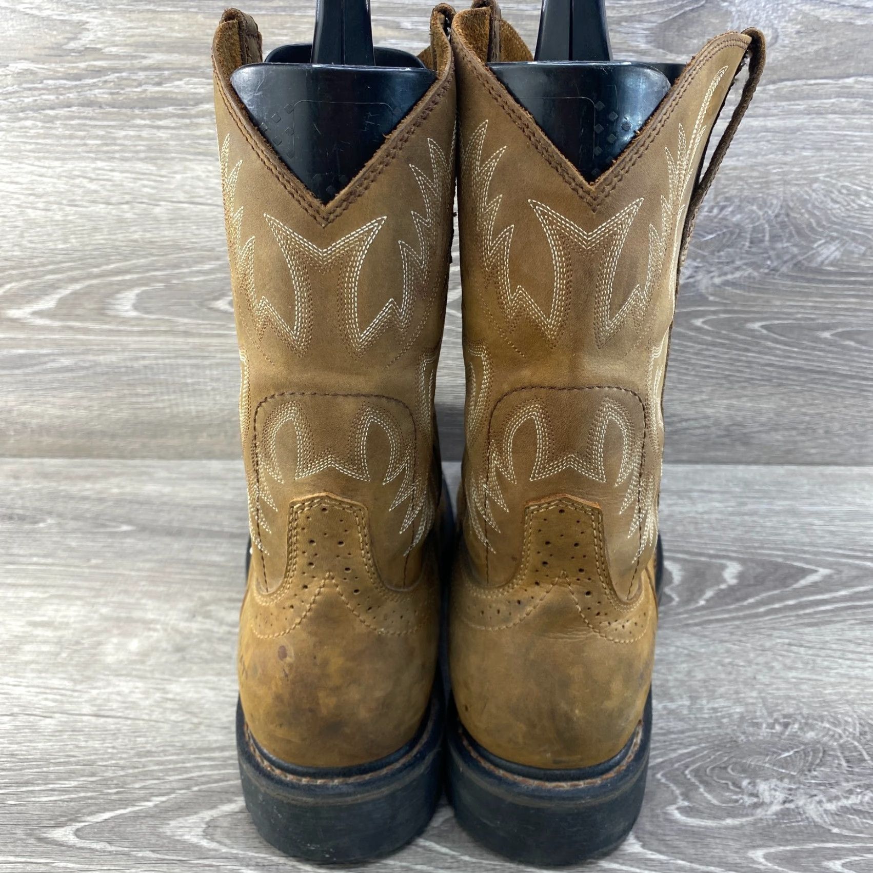 Ariat Ariat Sierra Men Boots Western Cowboy Steel Toe Brown Leather 11.5 D Square Toe Work Boot Size US 11 / EU 44 - 6 Thumbnail