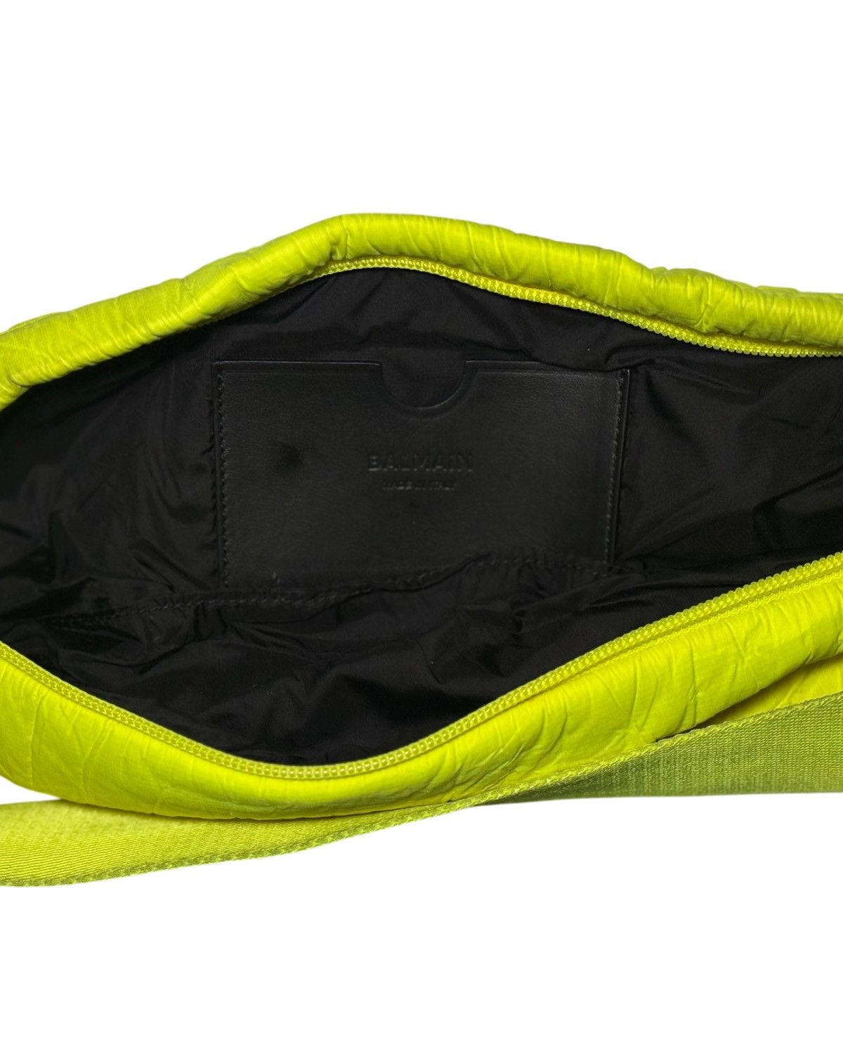 Balmain Balmain Lime-Green Embossed Nylon Belt Bag Size ONE SIZE - 5 Thumbnail