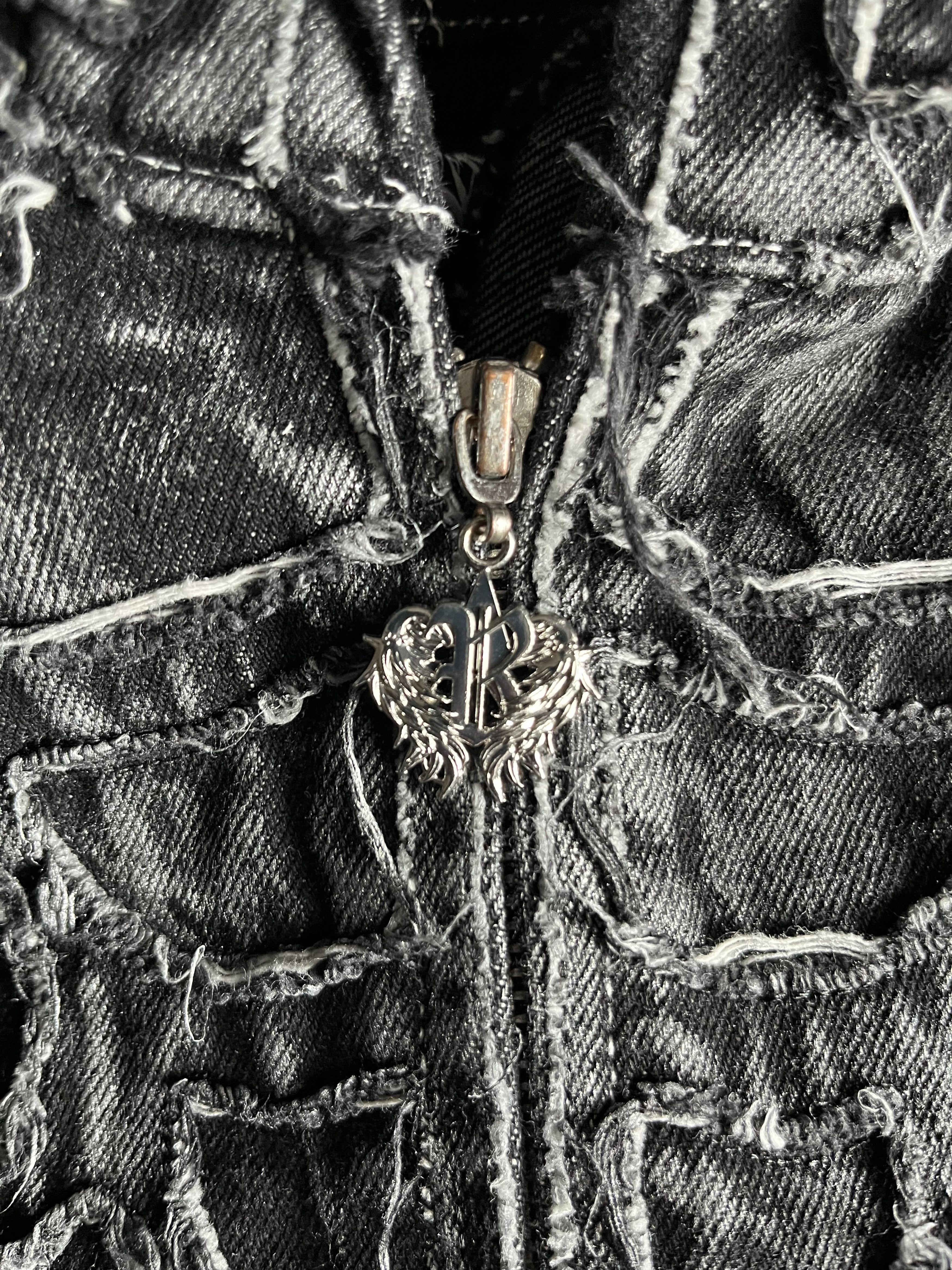 Revenge SPIDER WEB DENIM JACKET WAXED BLACK - MEDIUM Size US M / EU 48-50 / 2 - 3 Thumbnail
