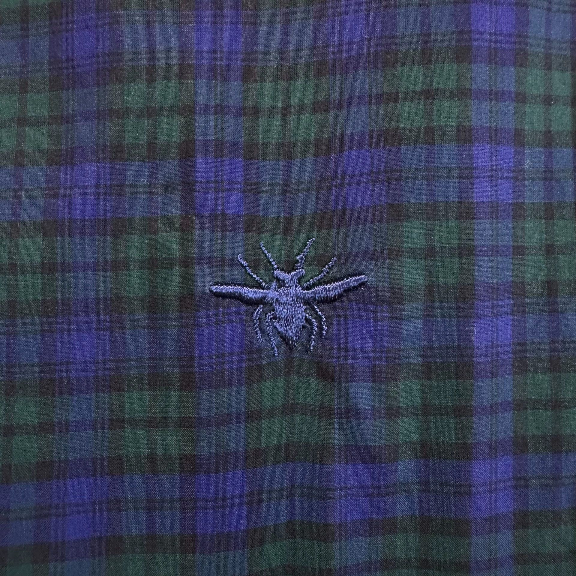 Dior Dior Short Sleeve Shirt in Dark Blue Check Size US M / EU 48-50 / 2 - 2 Thumbnail