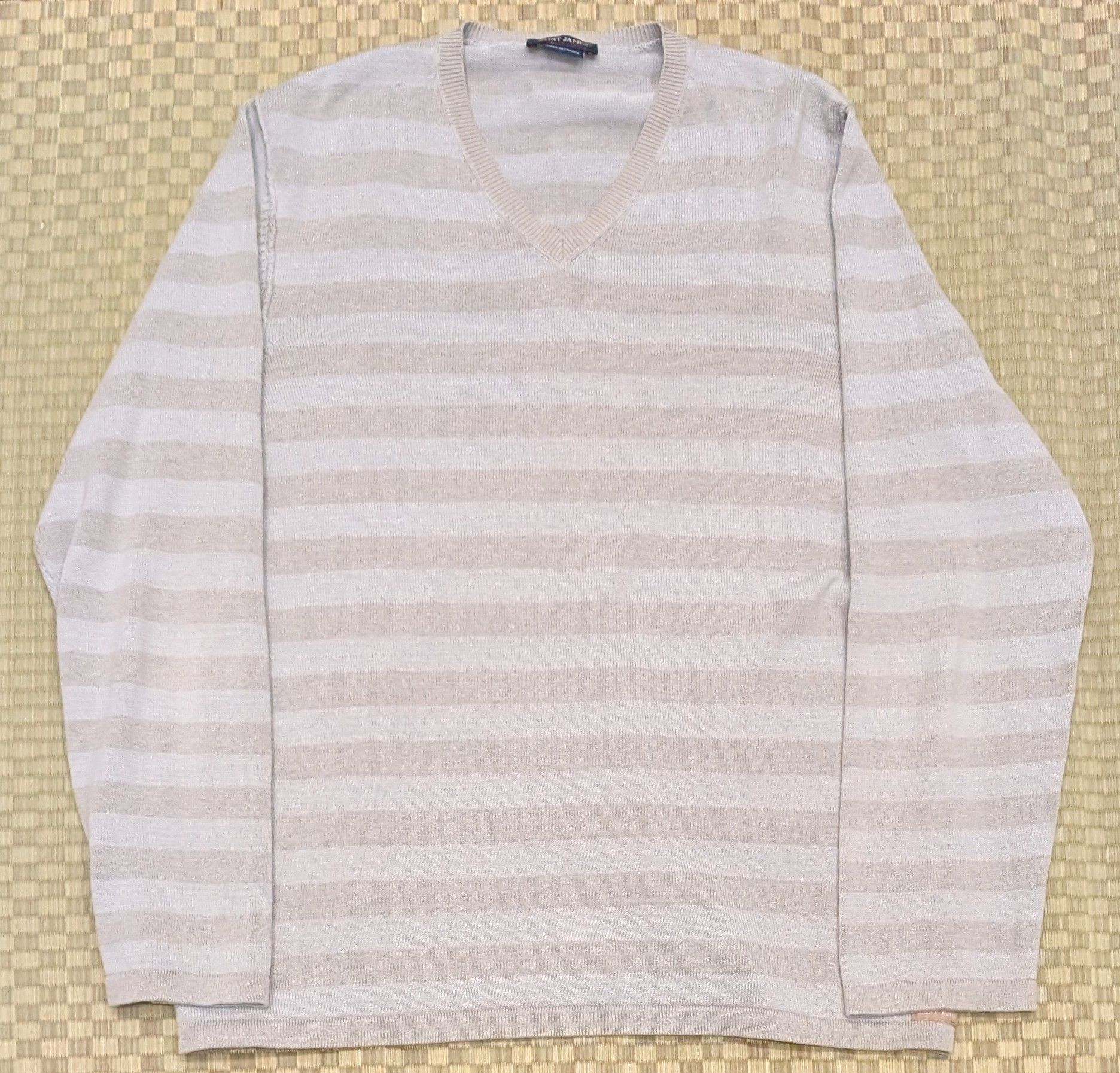 Saint James Saint James Cotton Linen V-neck Sweater Made in France Size US L / EU 52-54 / 3 - 1 Thumbnail