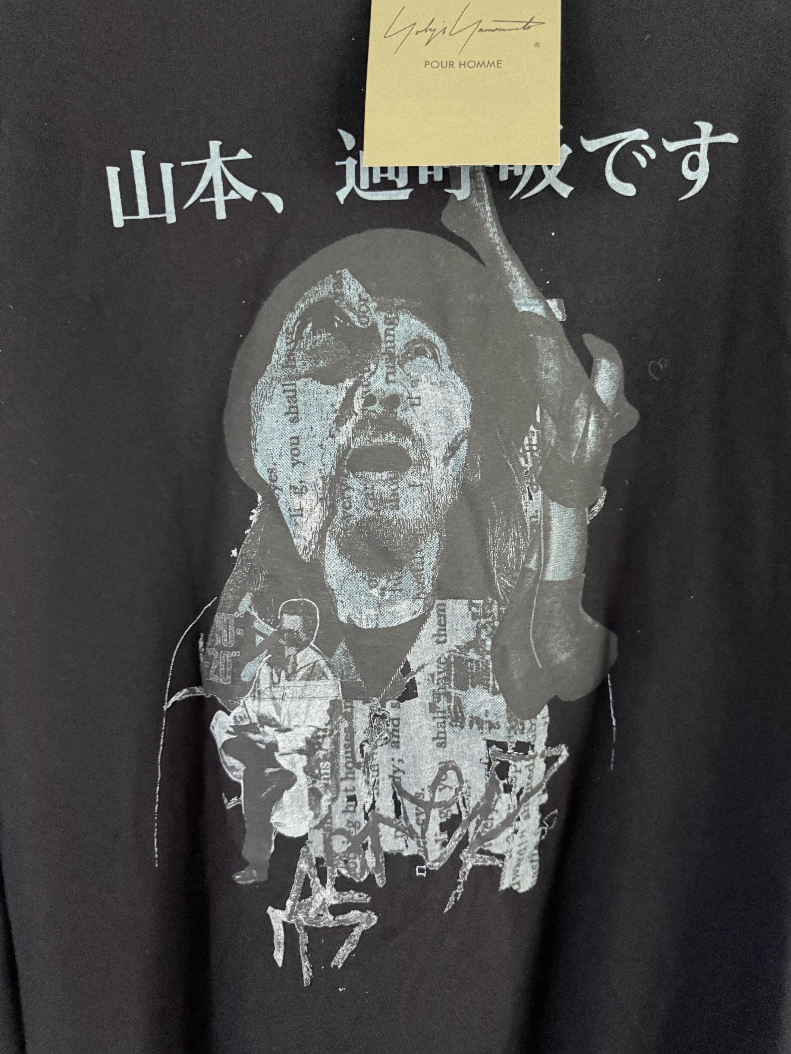 Yohji Yamamoto YOHJI YAMAMOTO Black Print Long Sleeve T-Shirt Size US L / EU 52-54 / 3 - 5 Thumbnail
