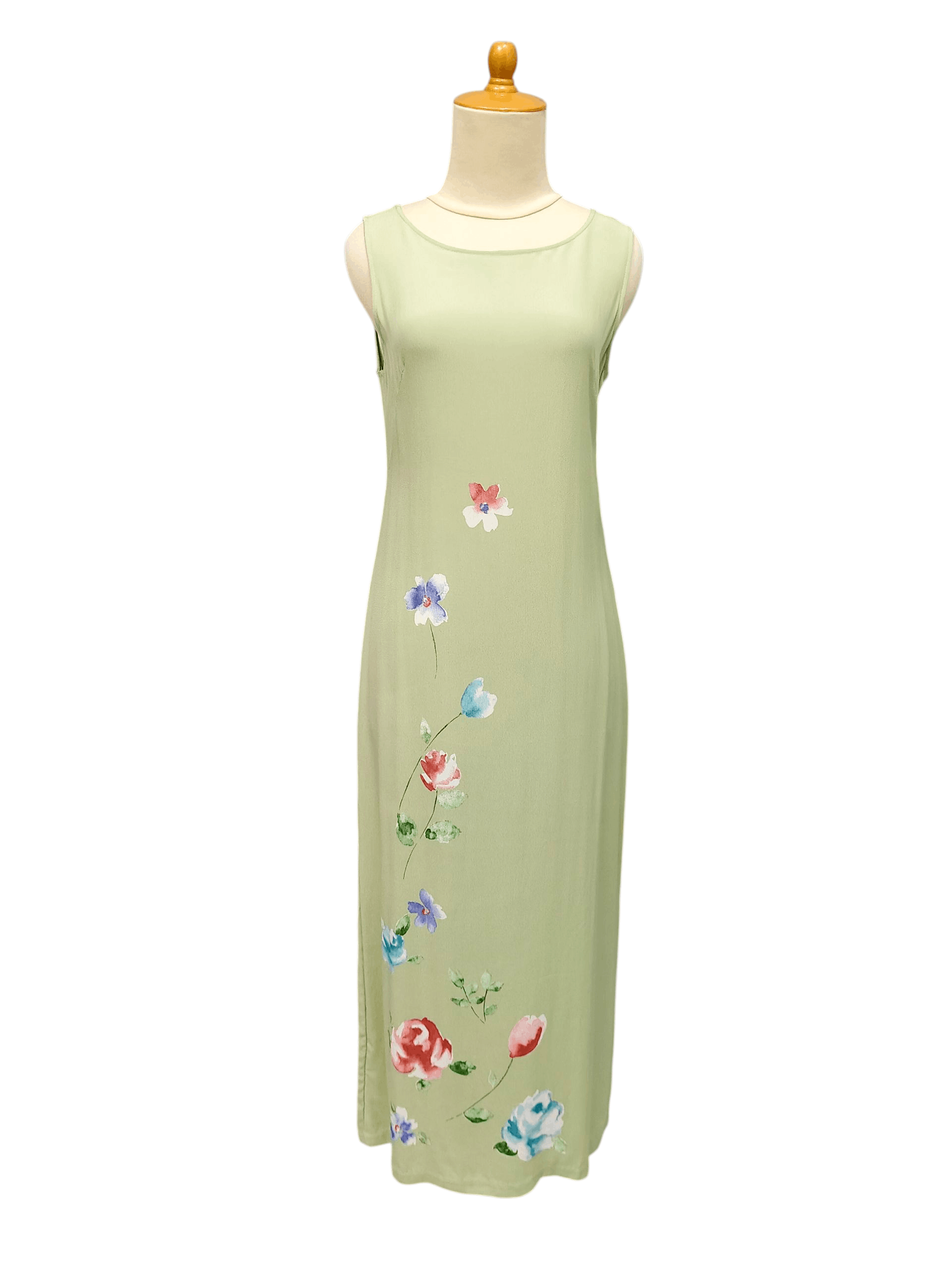 90s Laura Ashley Flowers Art Viscose Maxi Dress