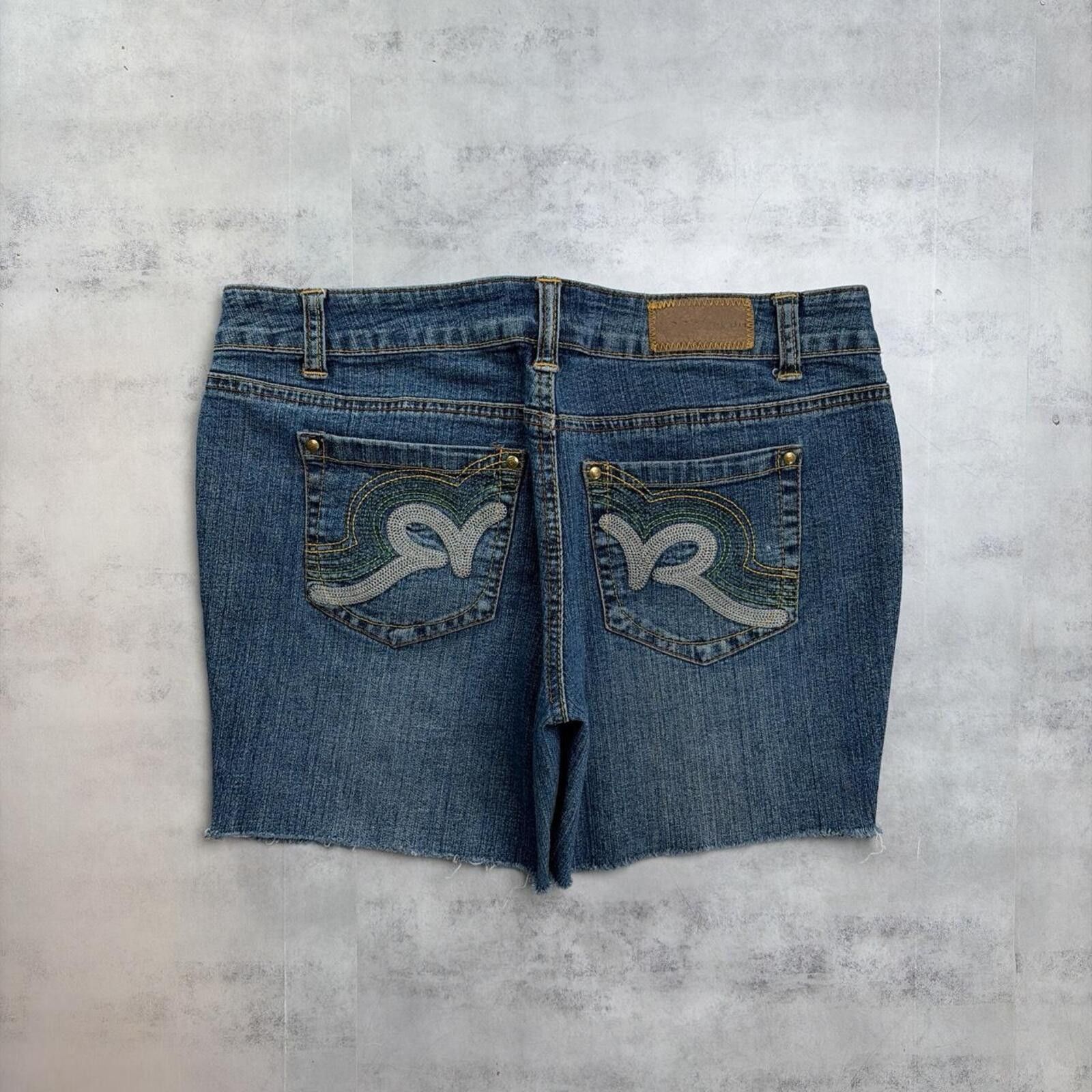 Rocawear Y2K Blue Rocawear Grunge Skater Mini Denim Shorts Size 30" / US 8 / IT 44 - 1 Thumbnail