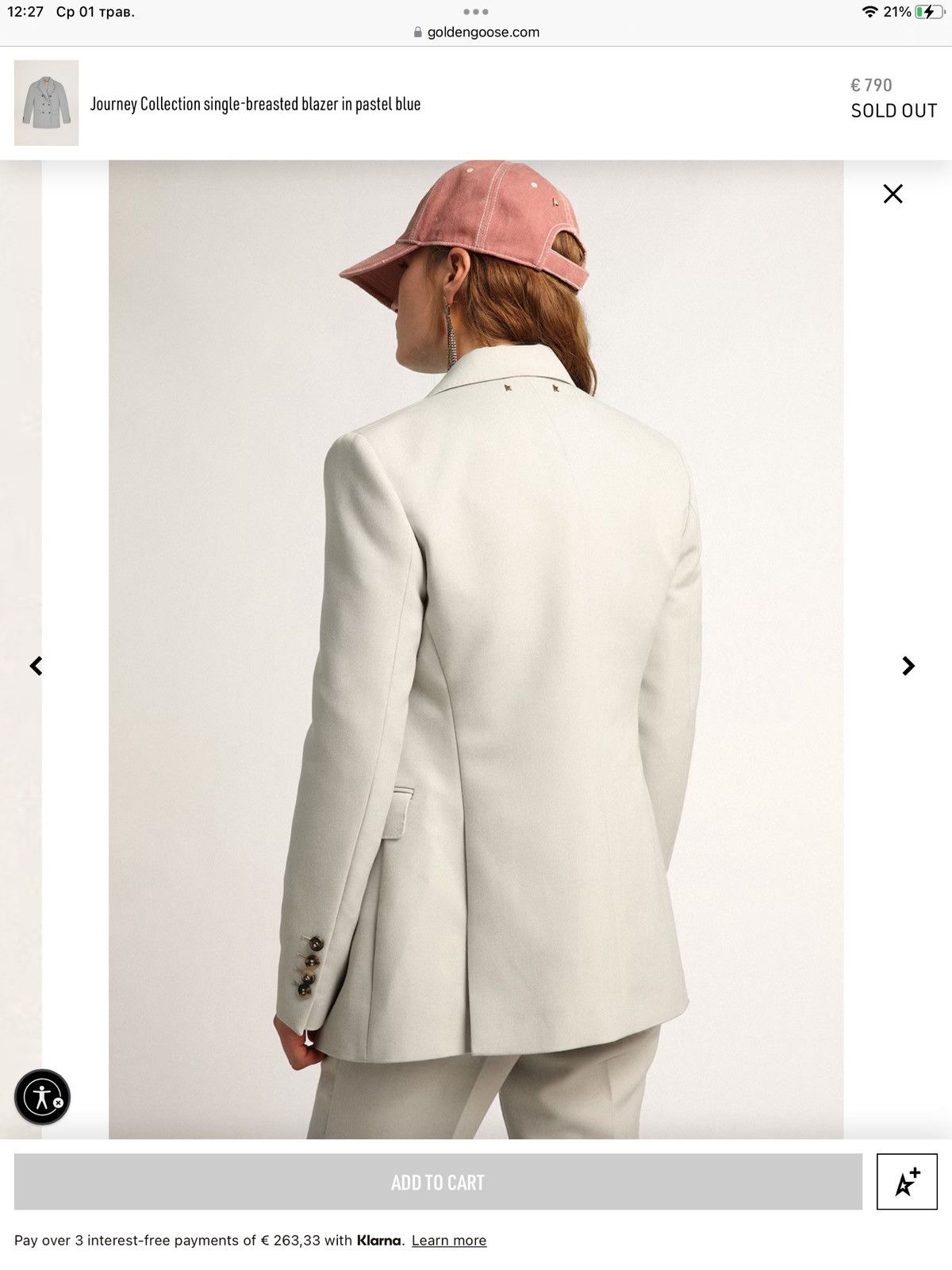 Golden Goose Golden Goose Journey Collection single-breasted blazer blue Size S / US 4 / IT 40 - 4 Thumbnail