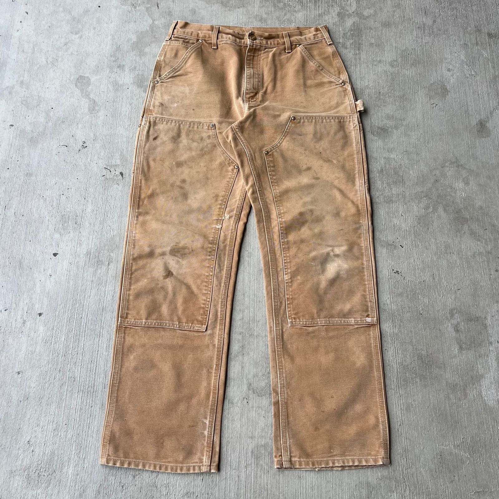 Carhartt brown double knee work wear carpenter pants