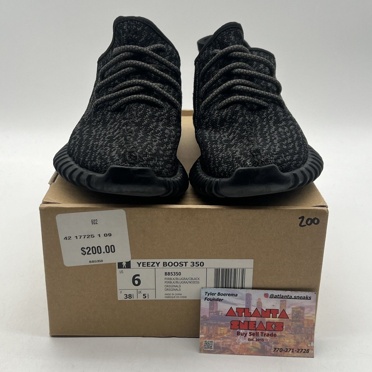 Adidas Yeezy boost 350 pirate black Size US 6 / EU 39 - 2 Thumbnail