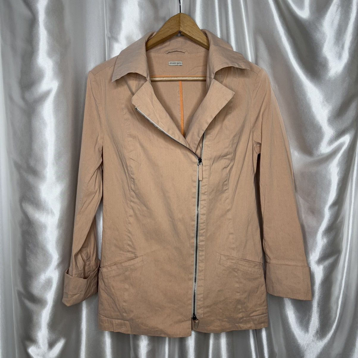 jacket blazer annette görtz pink biker jacket elastic pink