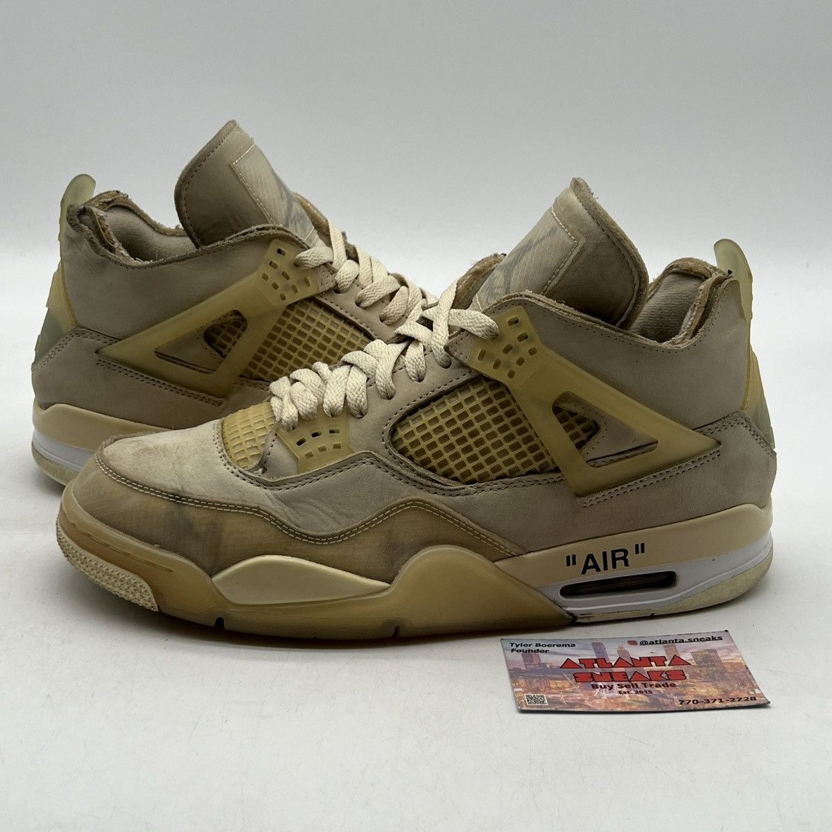 Off white x Wmns air Jordan 4 sail