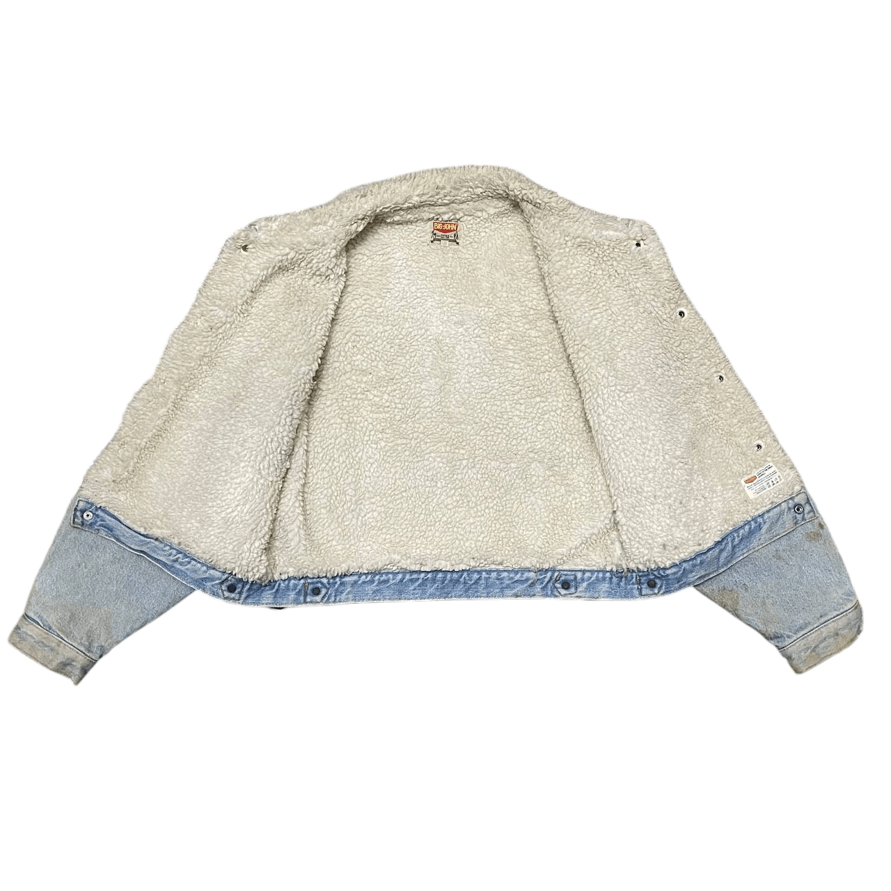 Big John Vintage Big John Cropped Sherpa Lined Denim Jacket Size US S / EU 44-46 / 1 - 9 Thumbnail