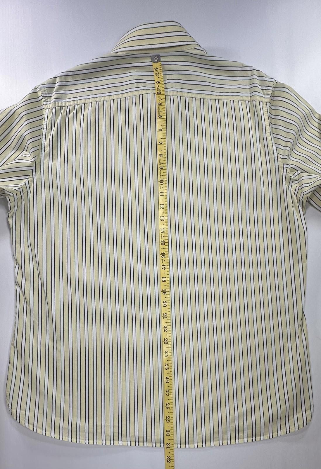 American Eagle Outfitters American Eagle Vintage Fit Cotton Button Up Yellow Mens XL Size US XL / EU 56 / 4 - 4 Thumbnail