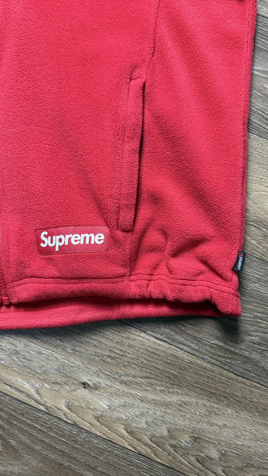 Supreme Supreme Red Polartec Zip Jacket Size US M / EU 48-50 / 2 - 2 Thumbnail