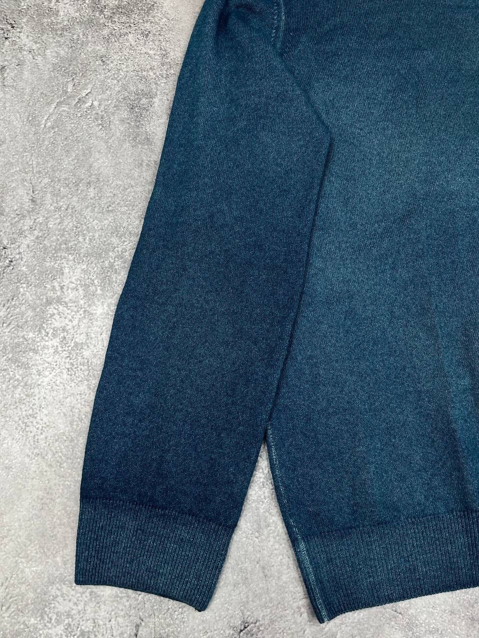 Vintage Vintage Men Cashmere Knit Sweater Crew Neck Teal Navy Size L Size US L / EU 52-54 / 3 - 3 Thumbnail