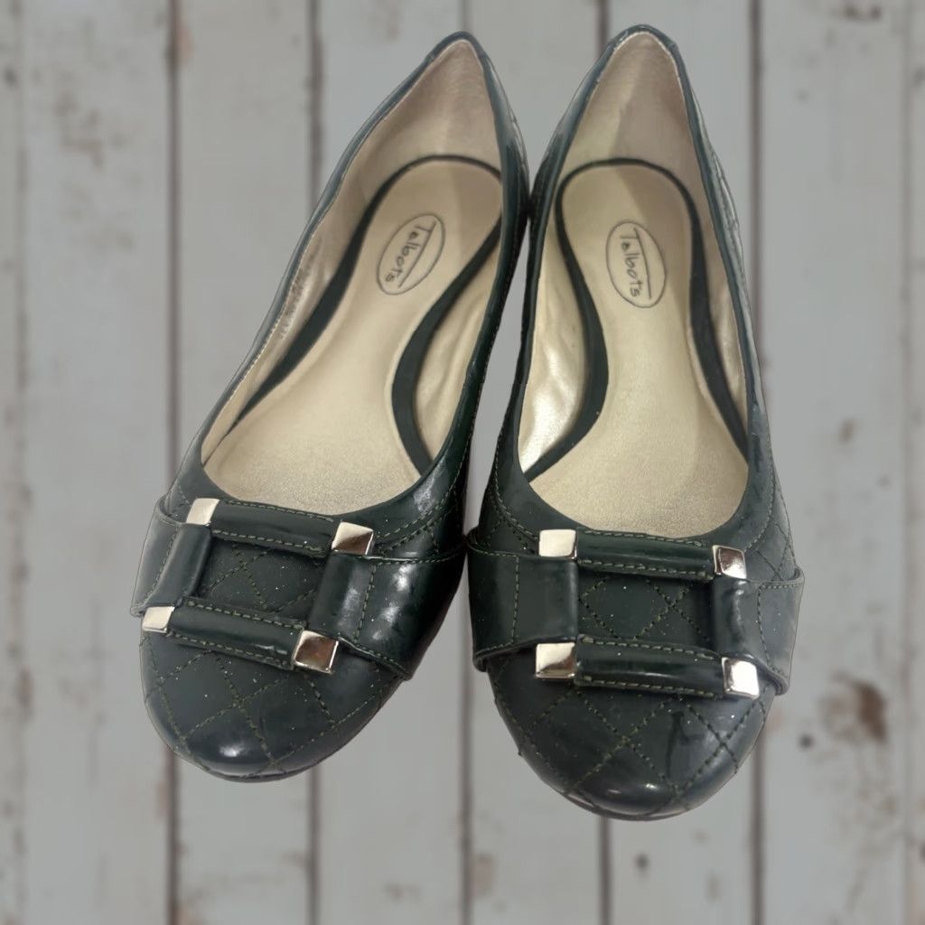 Talbots VINTAGE Talbots Leather Flats Womens Size 6.5B Green Casual Dressy City Style Brazil Size US 7 / IT 37 - 1 Thumbnail
