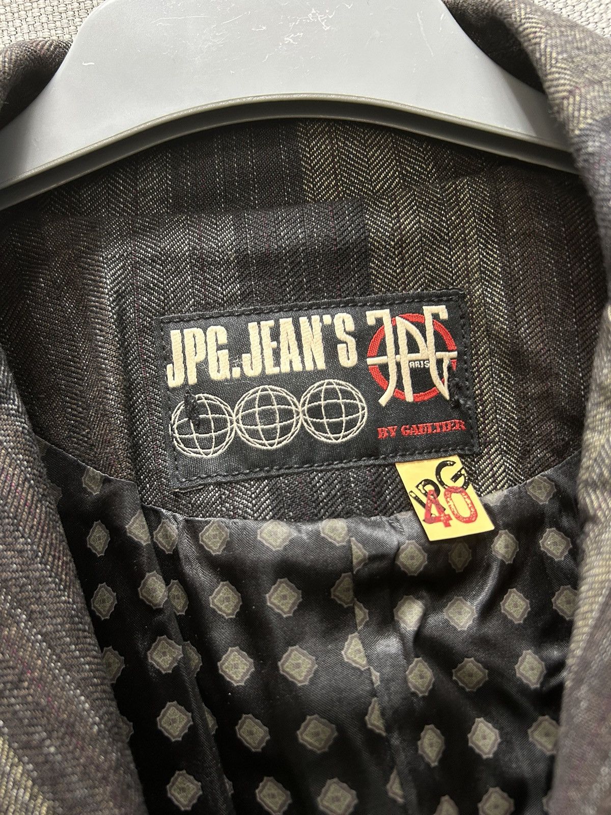 Jean Paul Gaultier Archive Jean Paul Gaultier Denim Striped Zip Jacket Size S / US 4 / IT 40 - 10 Thumbnail