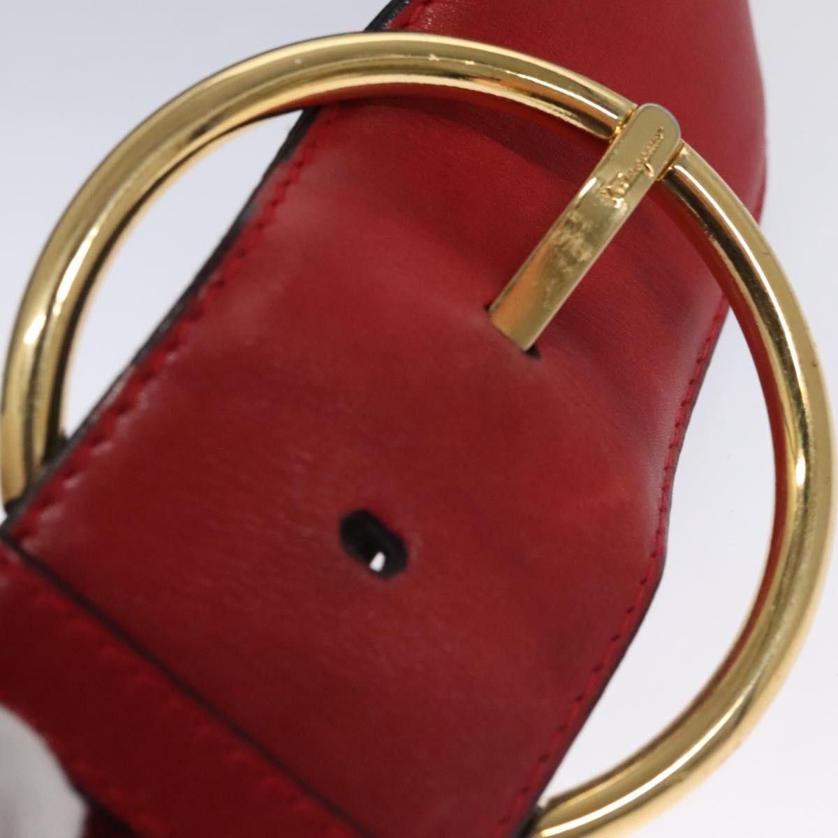 Salvatore Ferragamo Salvatore Ferragamo Gancini Waist Bag Leather Red Size ONE SIZE - 9 Thumbnail