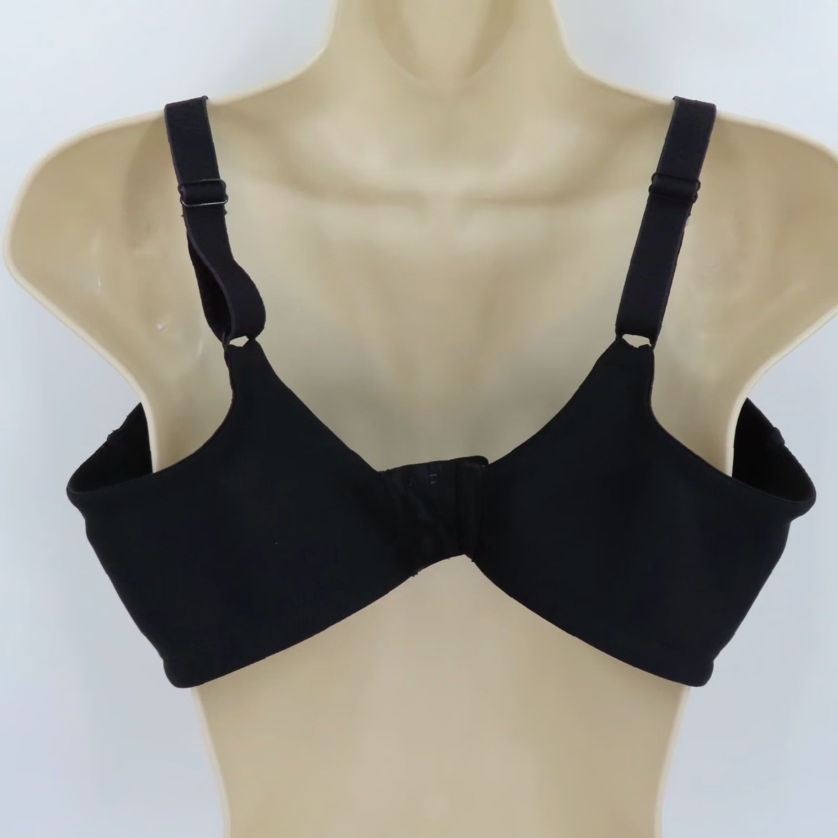 Vintage VANITY FAIR Bra 38D Full Figure Beauty Back Smoother Wireless Black 71380 Women T-Shirt Bra Sexy Back Support Size ONE SIZE - 5 Thumbnail