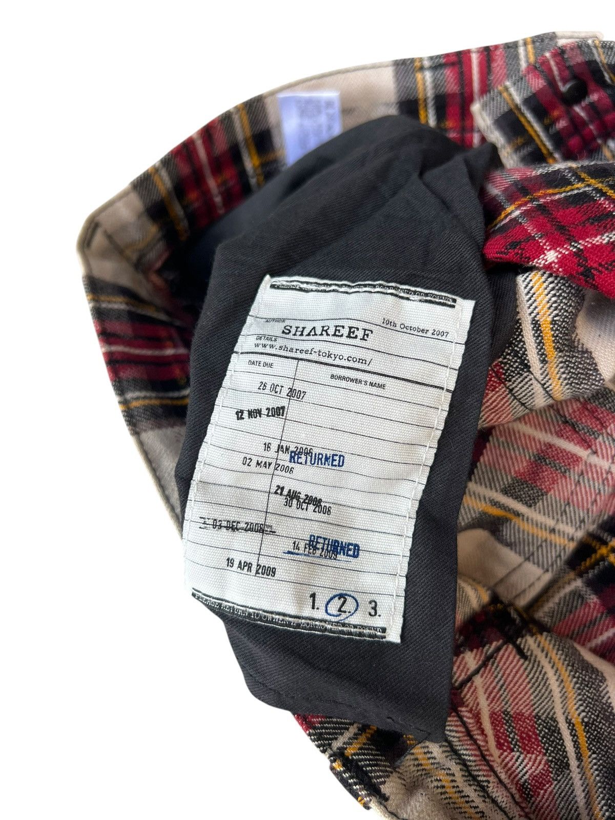 SHAREEF Shareef 2007 Japan Check Raw Edge Cropped Pant Size US 29 - 21 Thumbnail