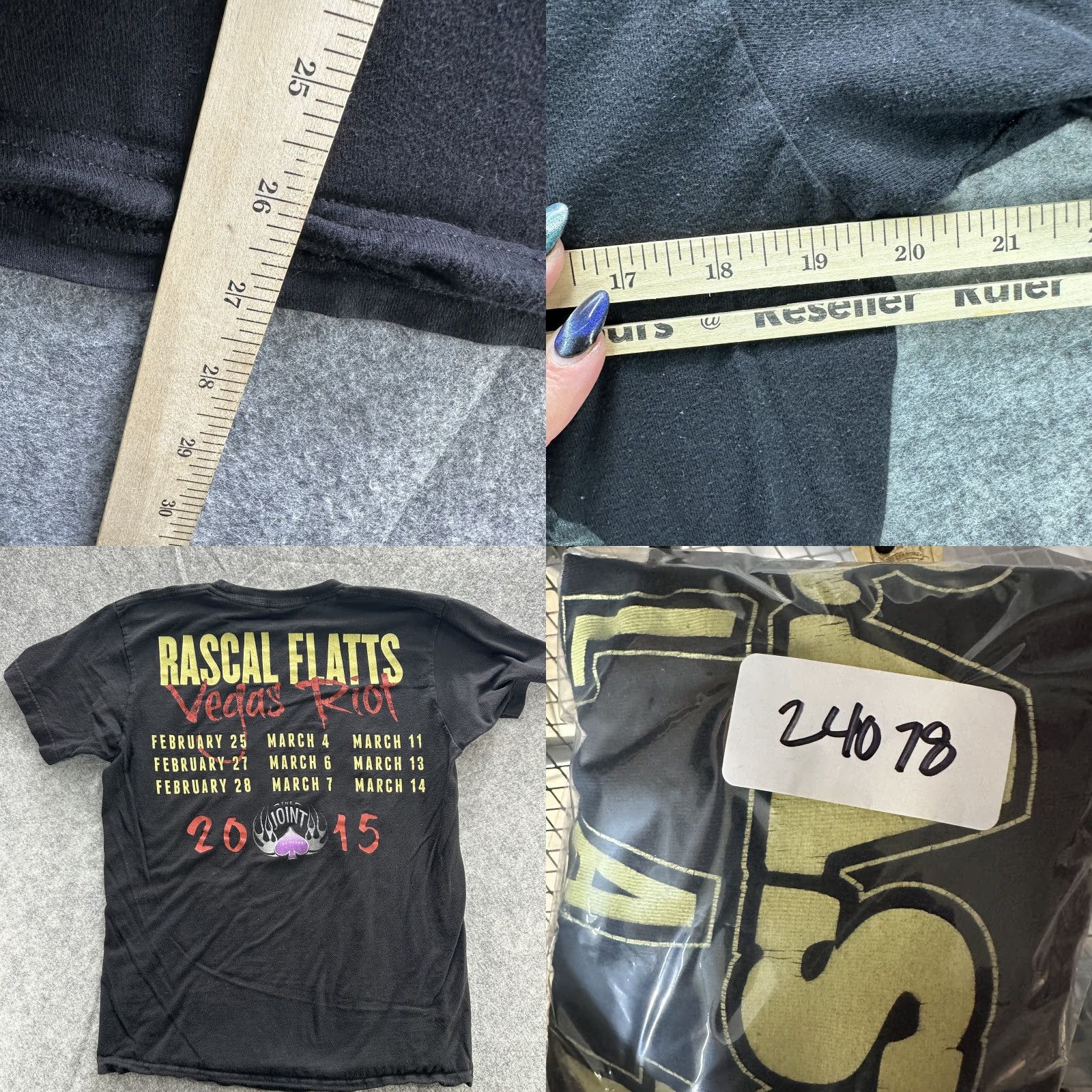 Vintage Rascal Flatts Shirt Mens Medium Black Vegas Riot 2015 Concert Tour Country Band Crew Neck Short Sleeve Graphic Print Back Dates Size US M / EU 48-50 / 2 - 8 Thumbnail