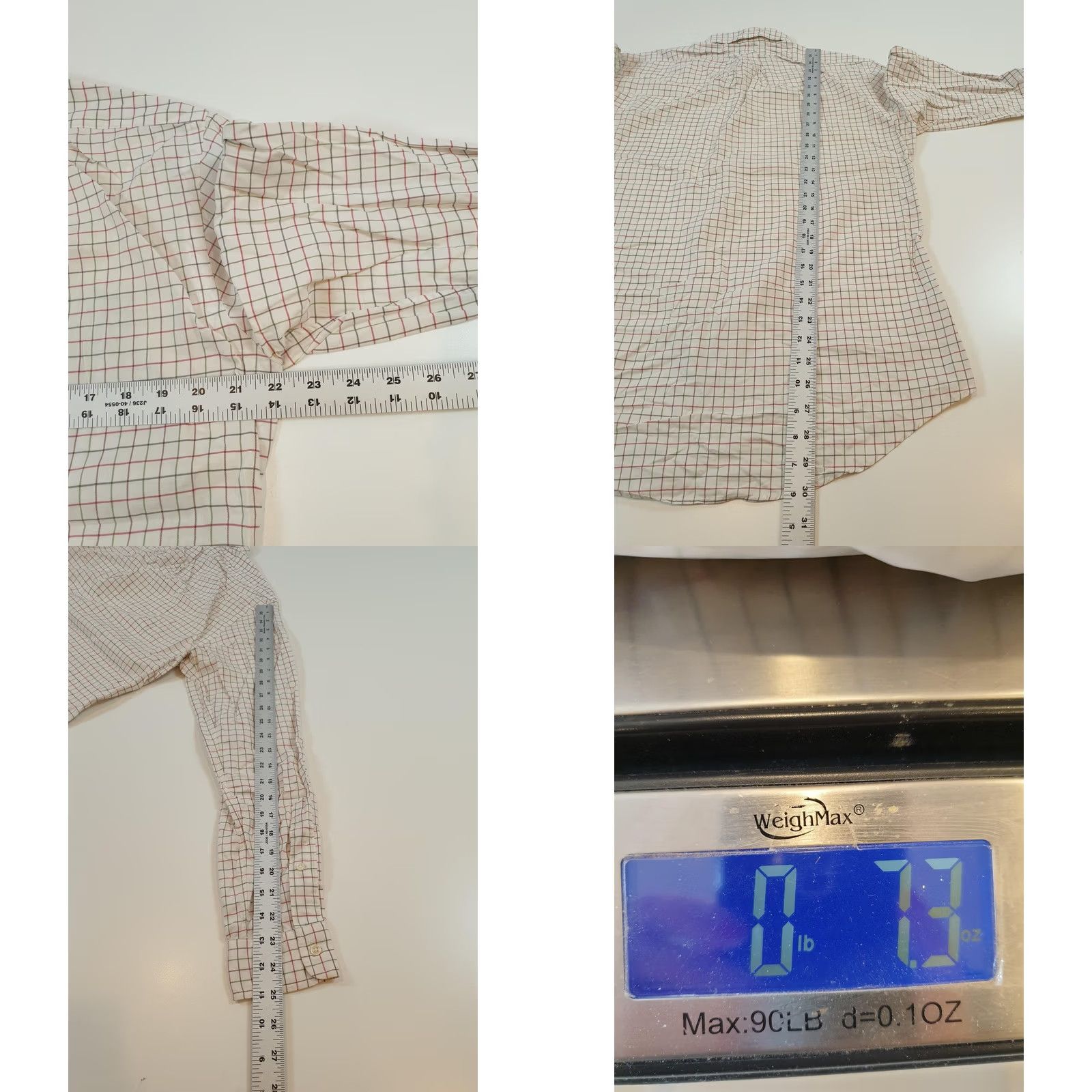 Ralph Lauren Ralph Lauren Shirt Mens M White Windowpane Plaid Button-Down Custom Fit Check Embroidered Polo Pony Chest Ivory Cotton Long Sleeve Size US M / EU 48-50 / 2 - 8 Thumbnail