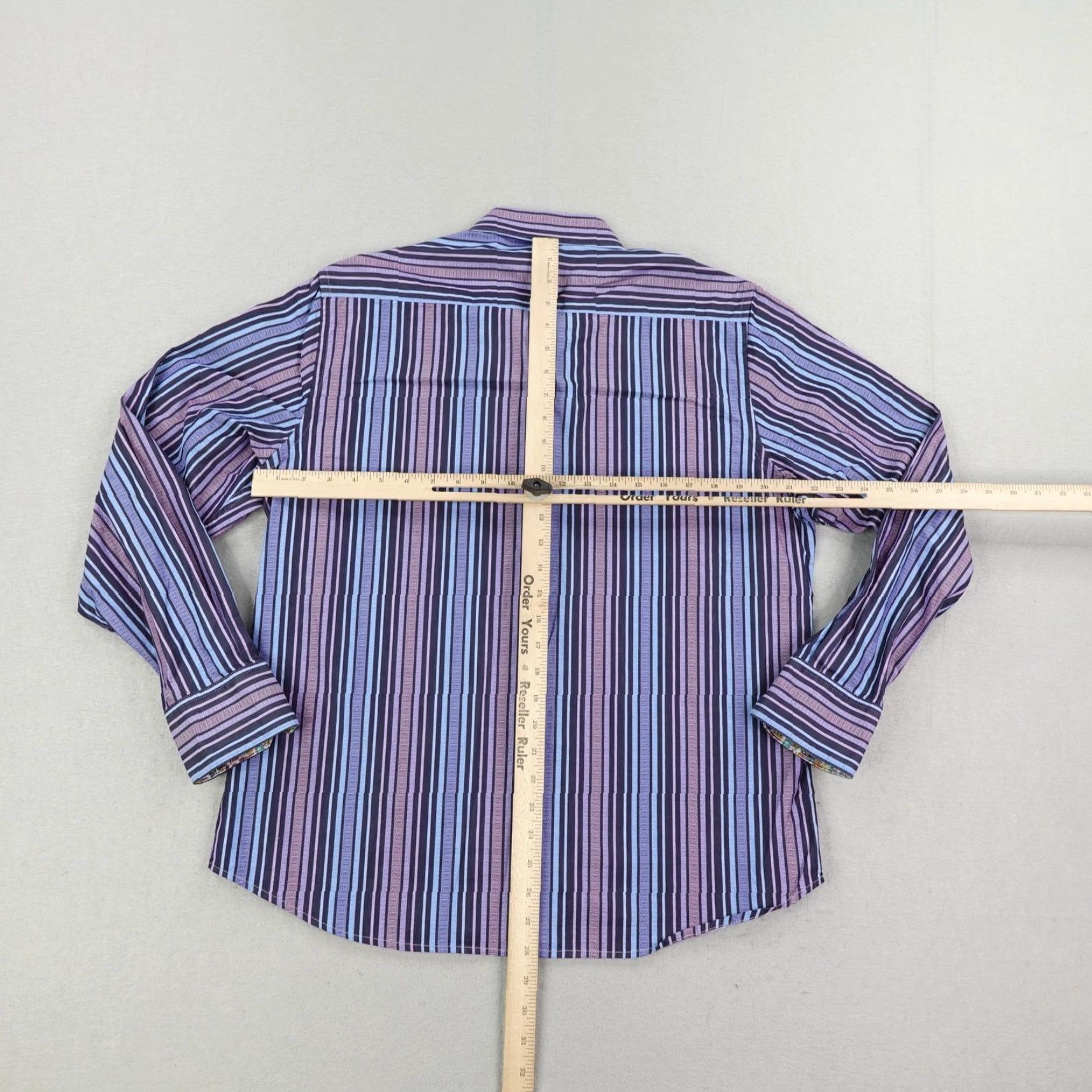 Robert Graham Robert Graham Shirt Men Large Cotton Striped Button-Up Casual Formal Business Wedding Workwear Size US L / EU 52-54 / 3 - 7 Thumbnail